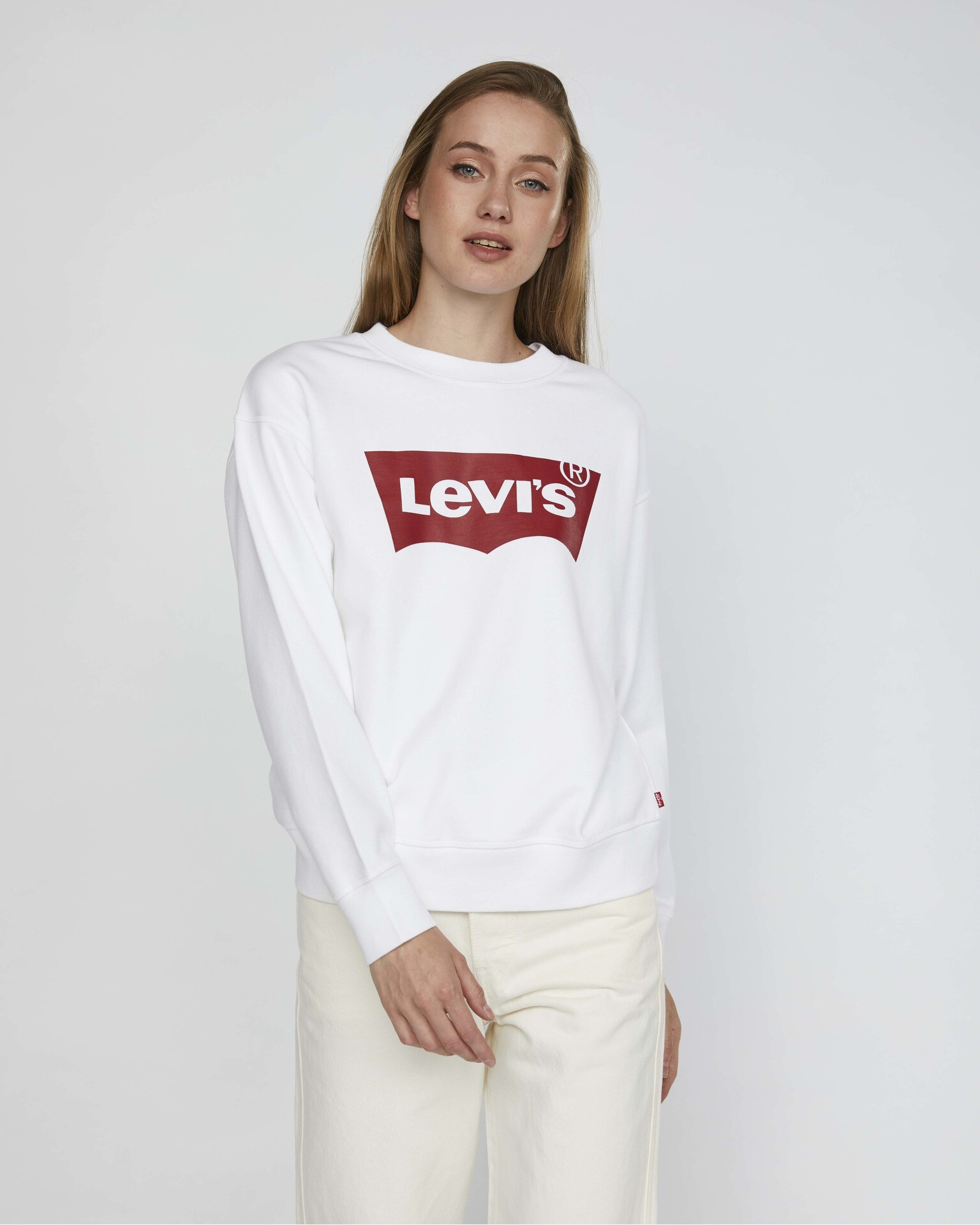 Levi's® Graphic Standard Crew Pulover Bela - Pepit.si