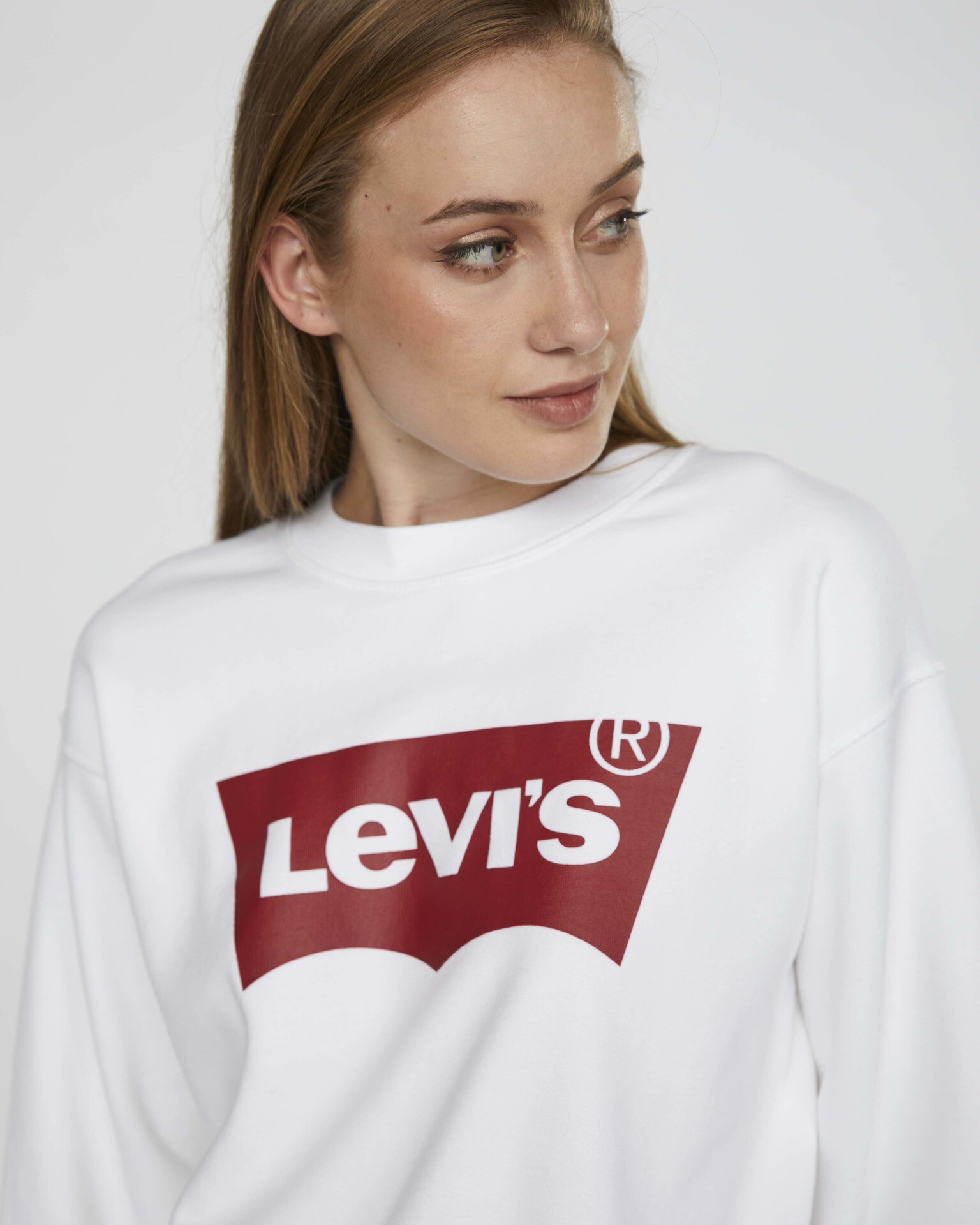 Levi's® Graphic Standard Crew Pulover Bela - Pepit.si