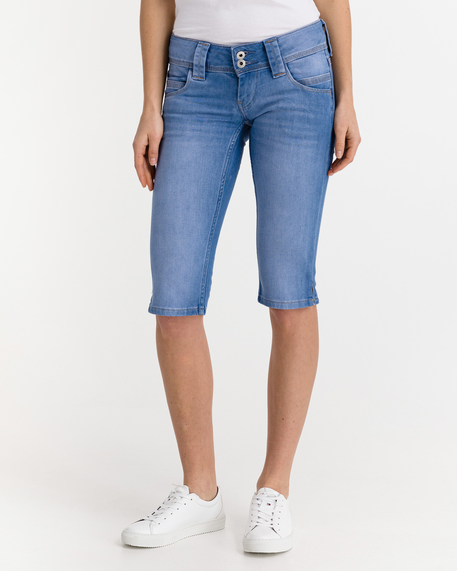 Pepe Jeans Venus Crop Kratke hlače Modra - Pepit.si