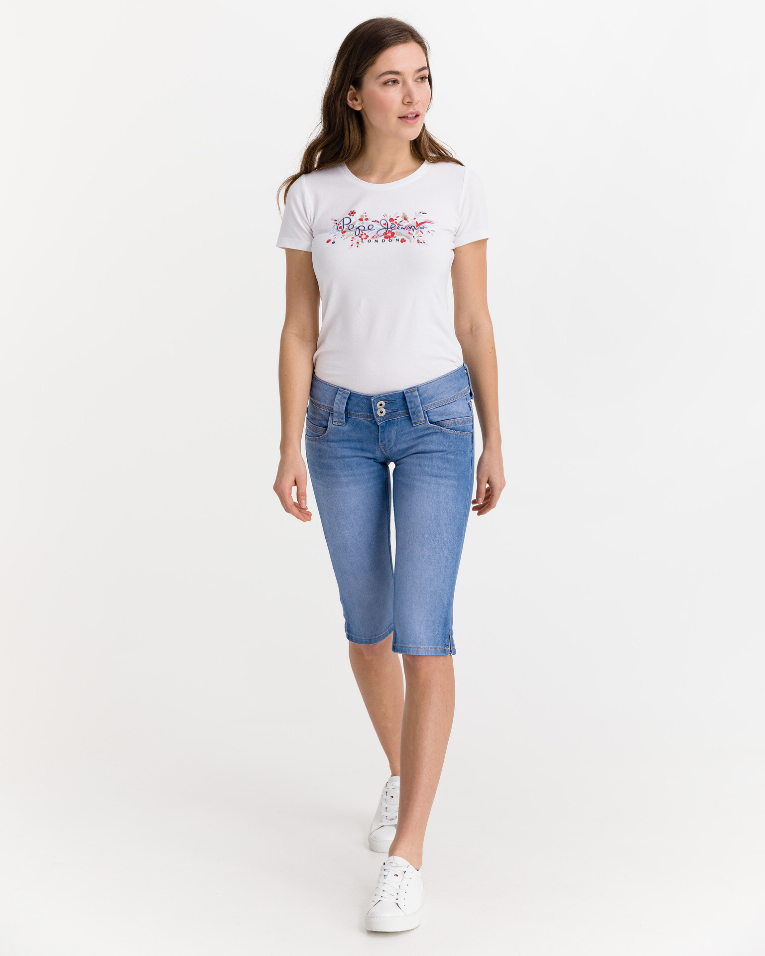 Pepe Jeans Venus Crop Kratke hlače Modra - Pepit.si