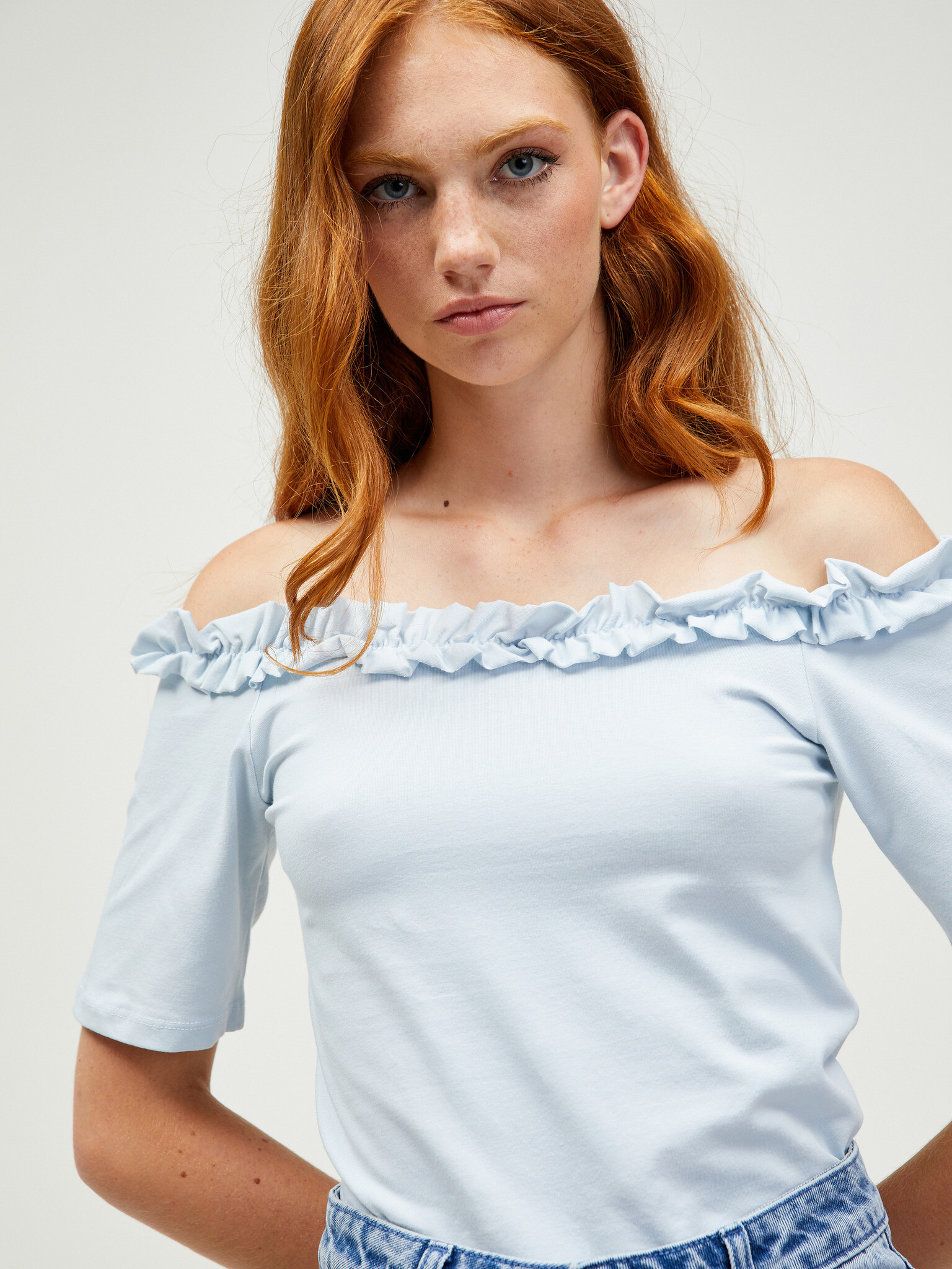 Pieces Leah Crop top Modra - Pepit.si