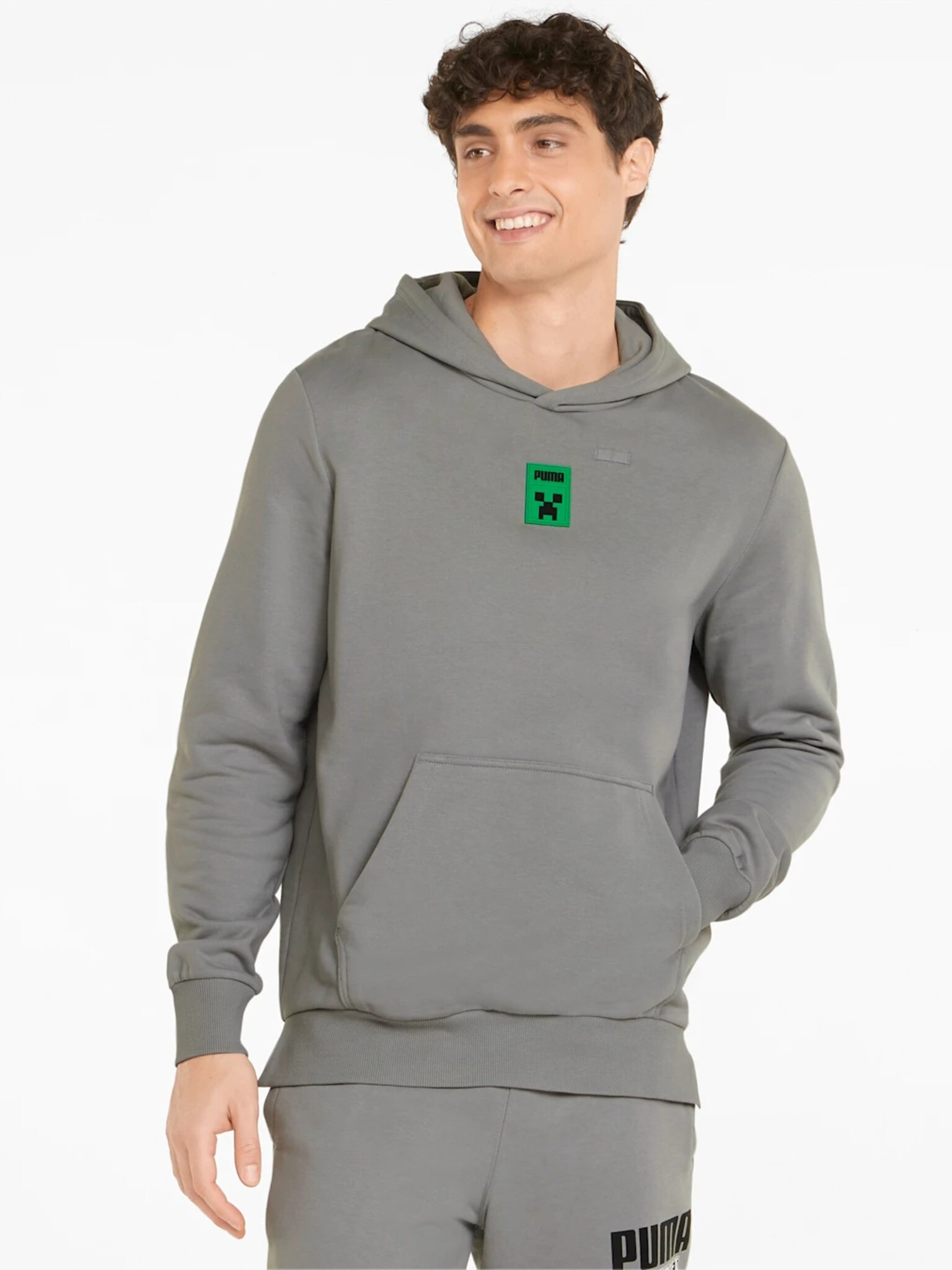 Puma x Minecraft Pulover Siva - Pepit.si