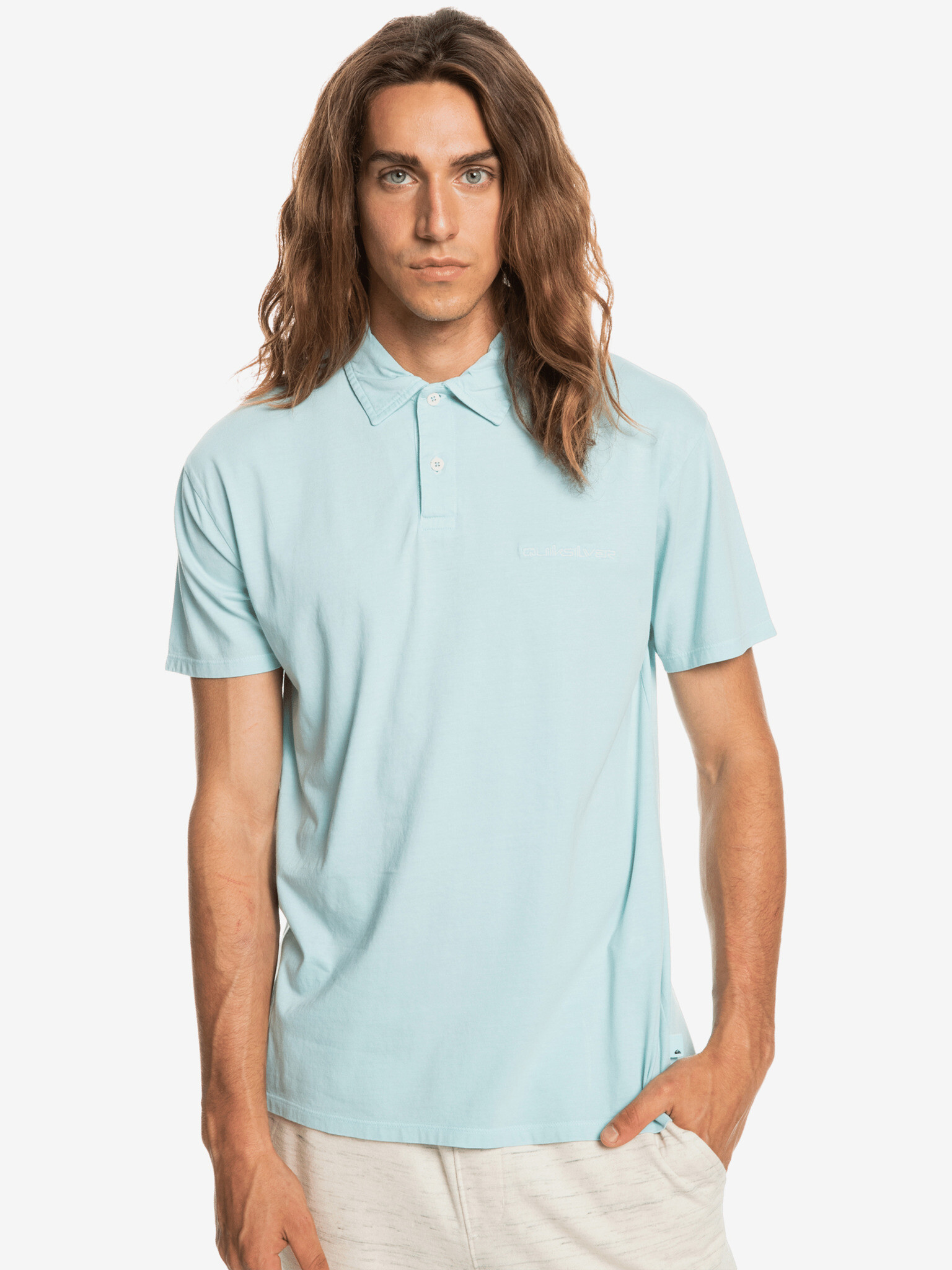 Quiksilver Natural Dye Polo majica Modra - Pepit.si