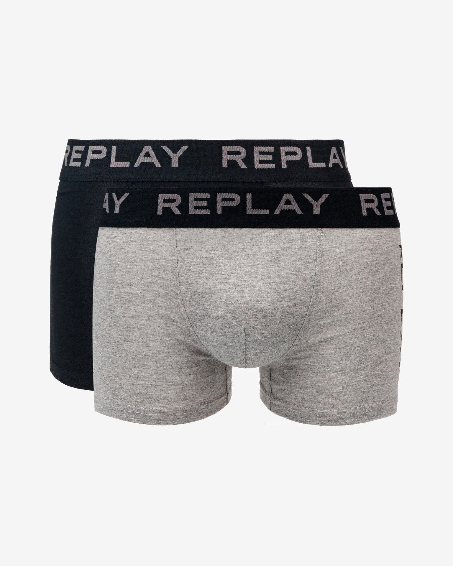 Replay 2-pack Oprijete boksarice Črna Siva - Pepit.si