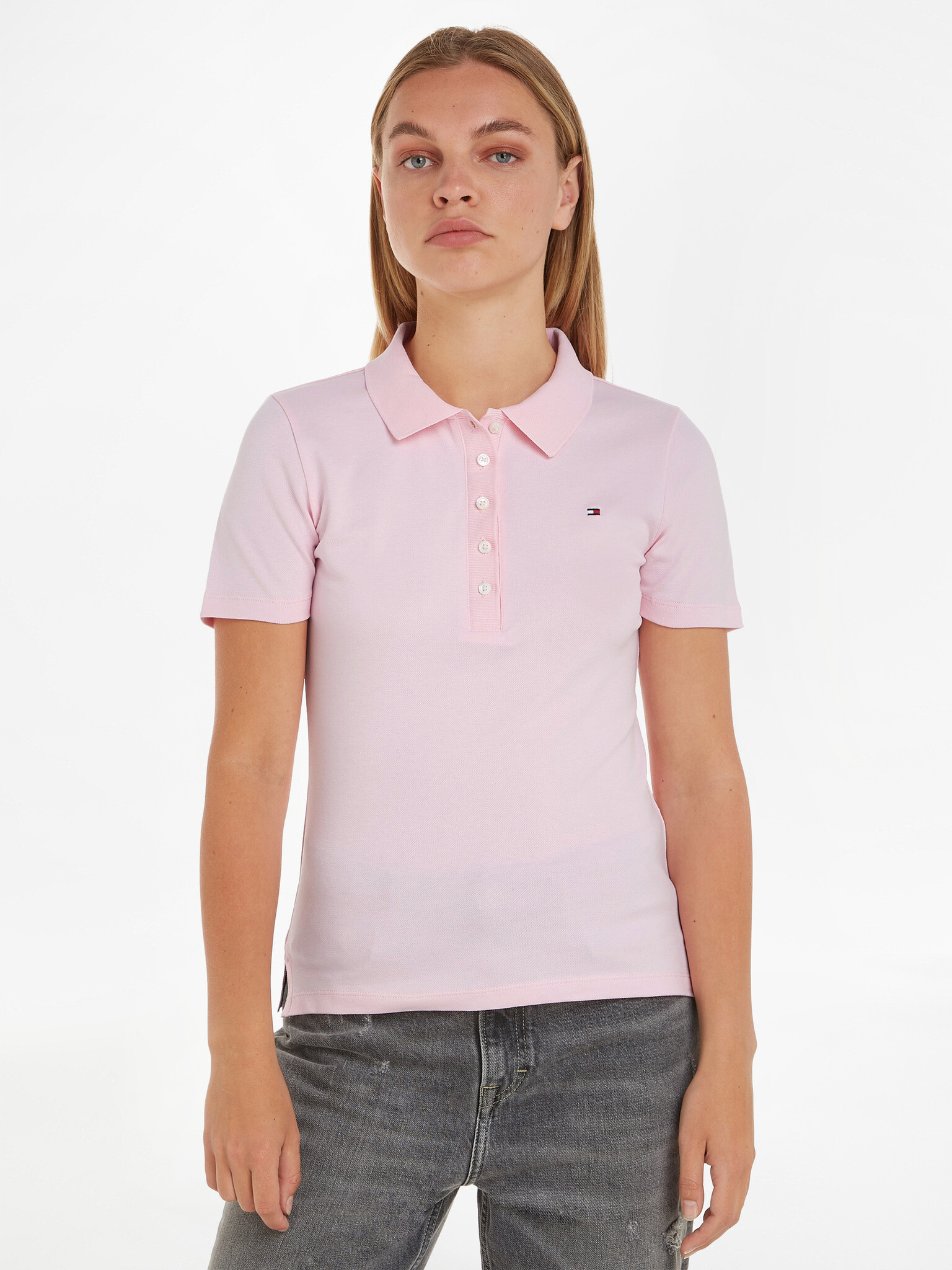 Tommy Hilfiger 1985 Pique Polo majica Roza - Pepit.si