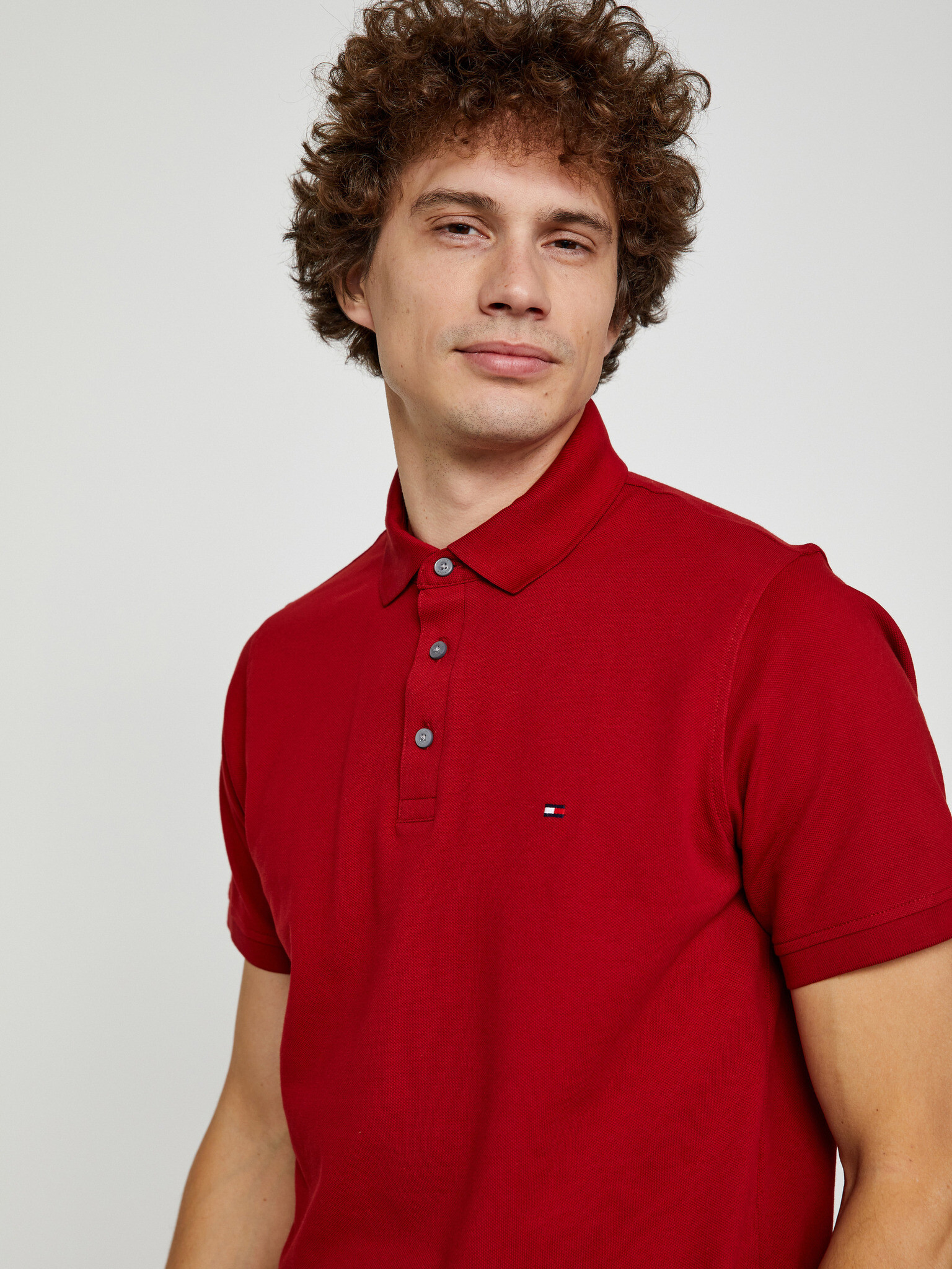 Tommy Hilfiger 1985 Slim Polo Polo majica Rdeča - Pepit.si