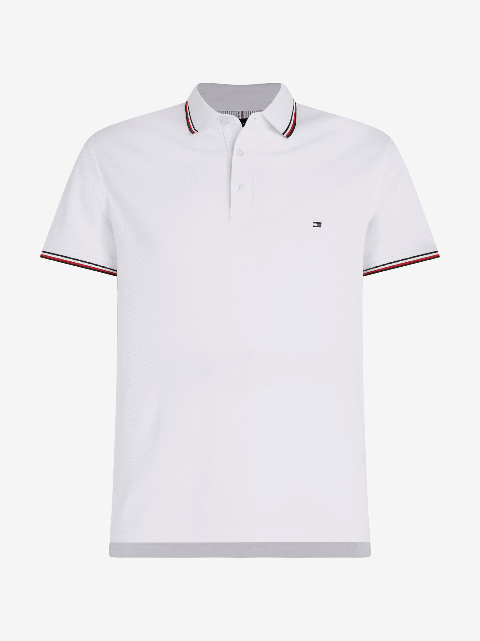 Tommy Hilfiger 1985 Tipped Slim Polo majica Bela - Pepit.si