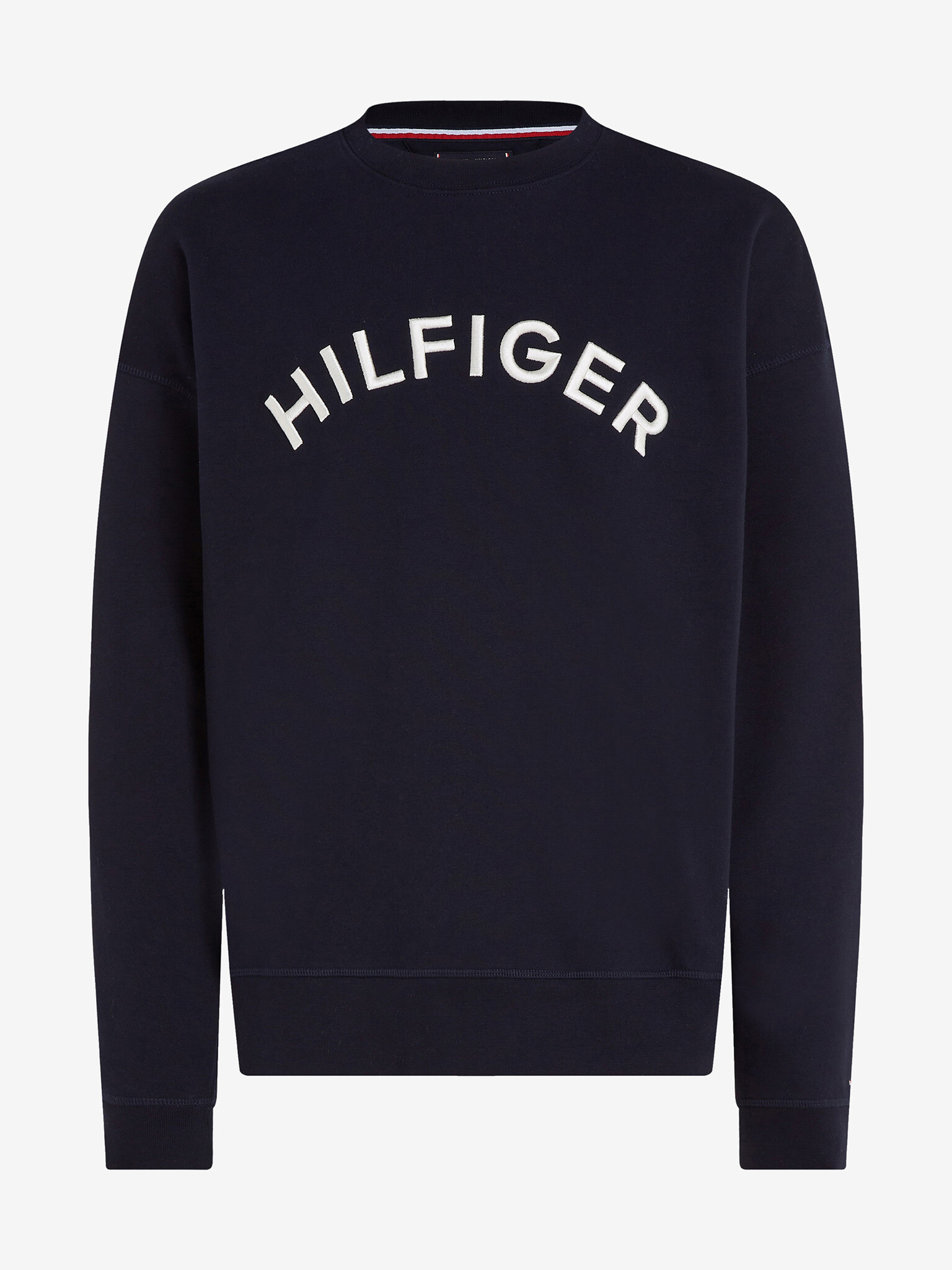 Tommy Hilfiger Arched Crew Pulover Modra - Pepit.si