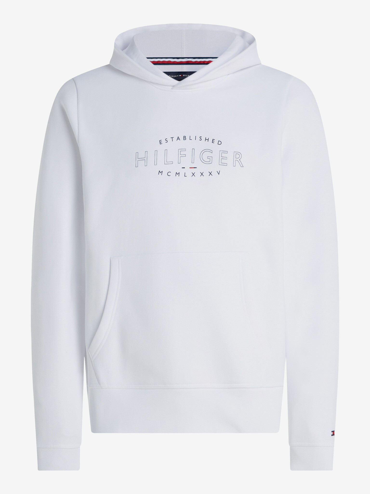 Tommy Hilfiger Curve Logo Pulover Bela - Pepit.si