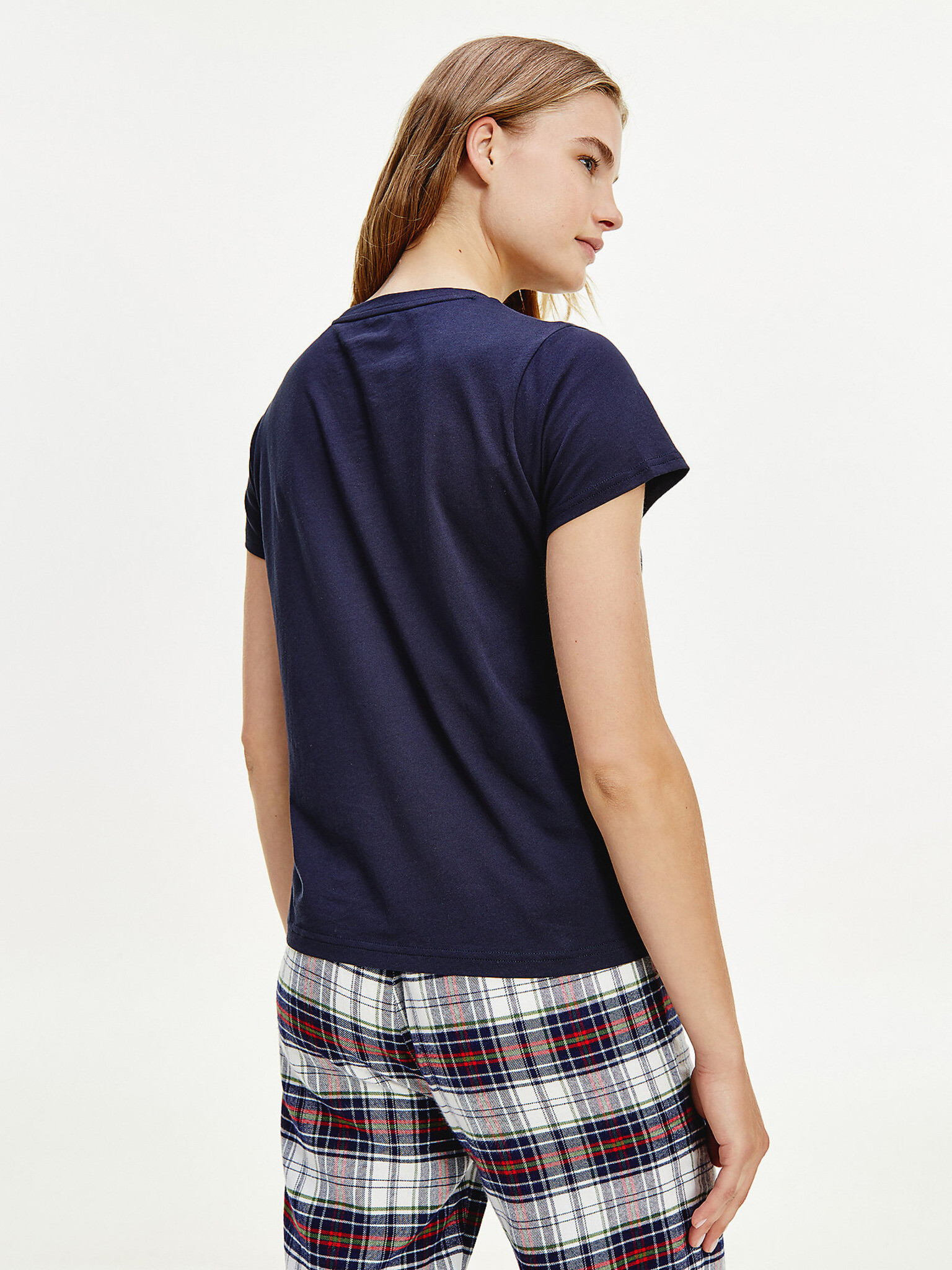 Tommy Hilfiger Lounge Organic Cotton Majica na spanje Modra - Pepit.si