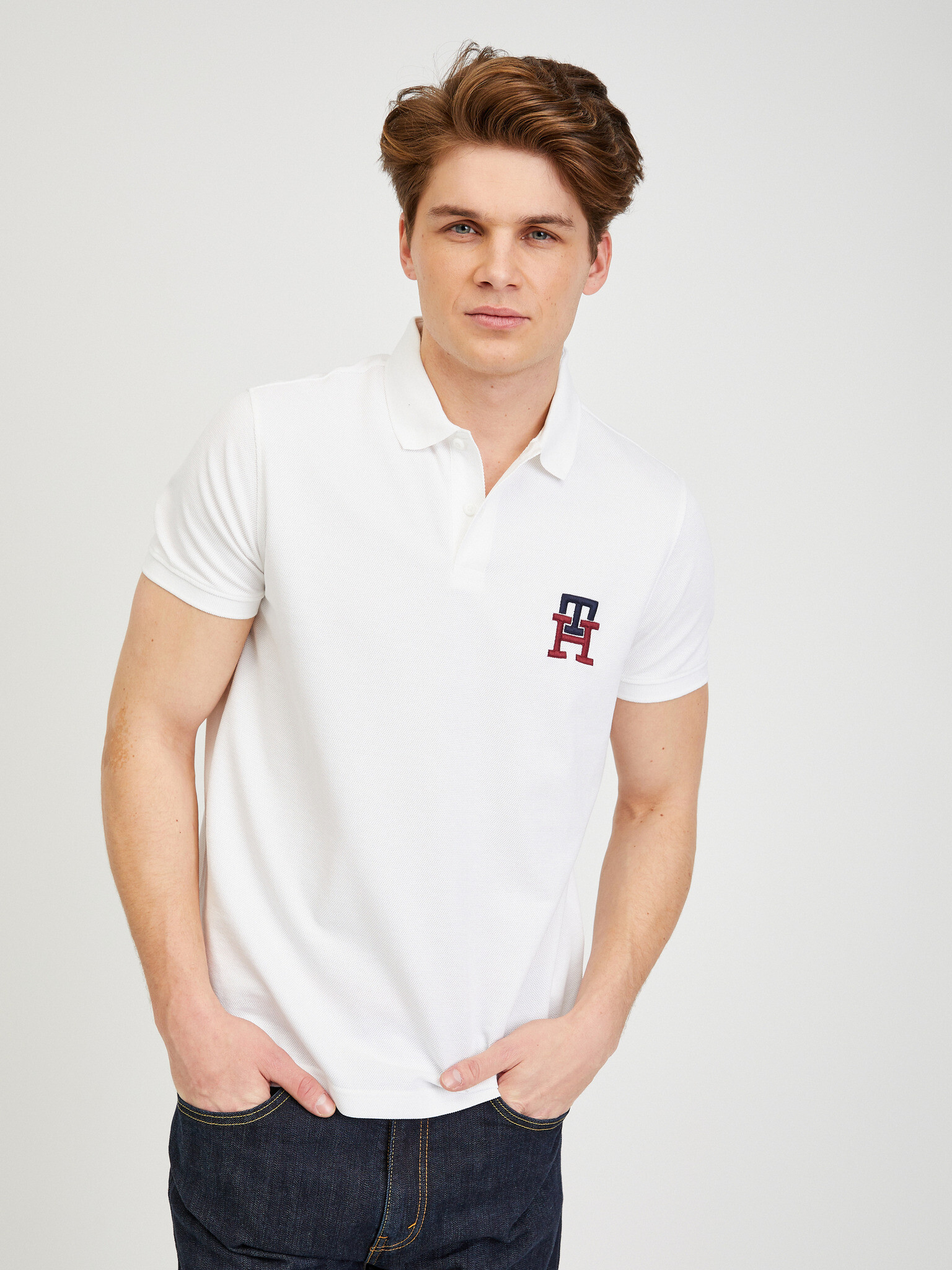 Tommy Hilfiger Polo majica Bela - Pepit.si