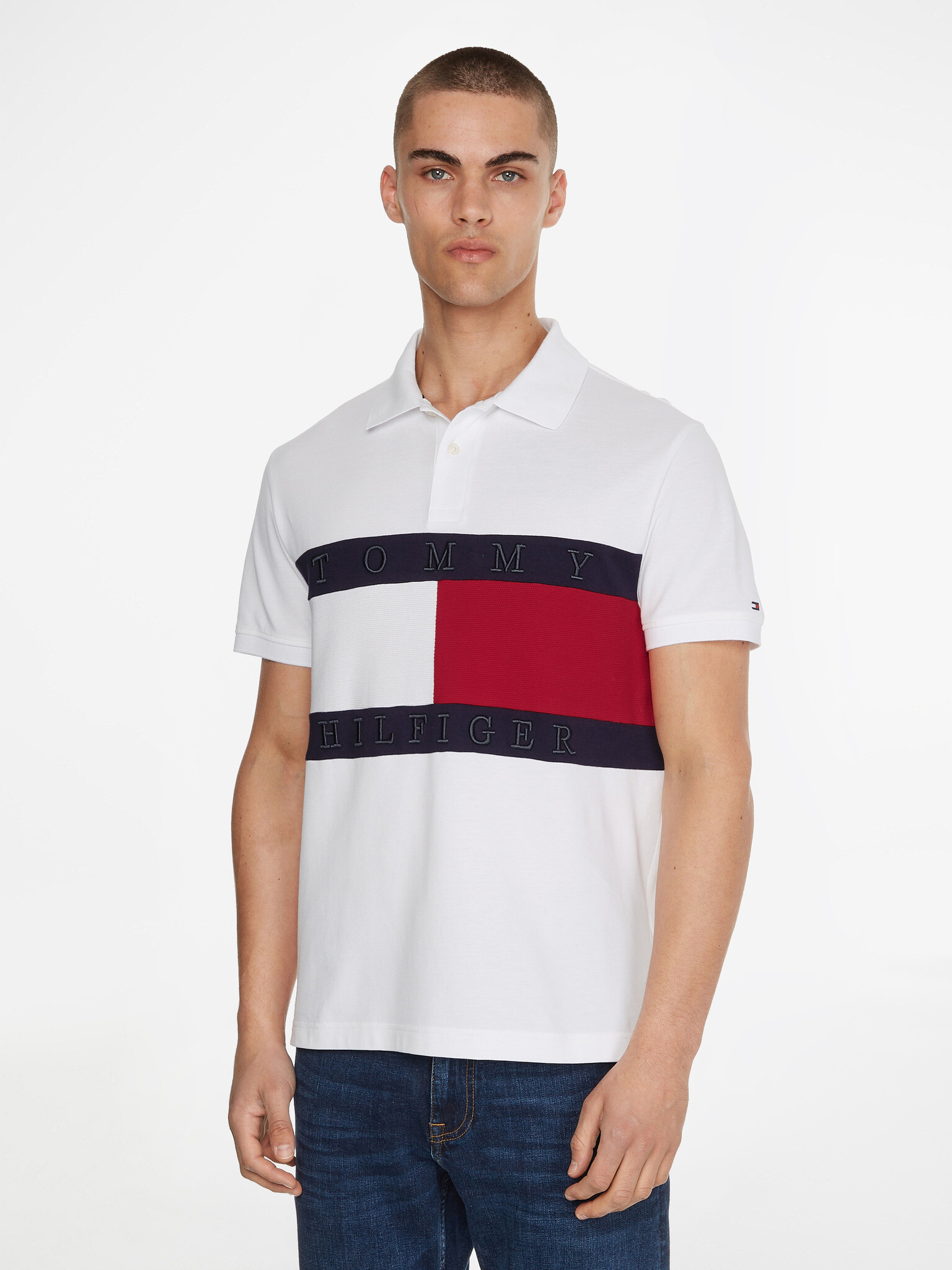 Tommy Hilfiger Polo majica Bela - Pepit.si