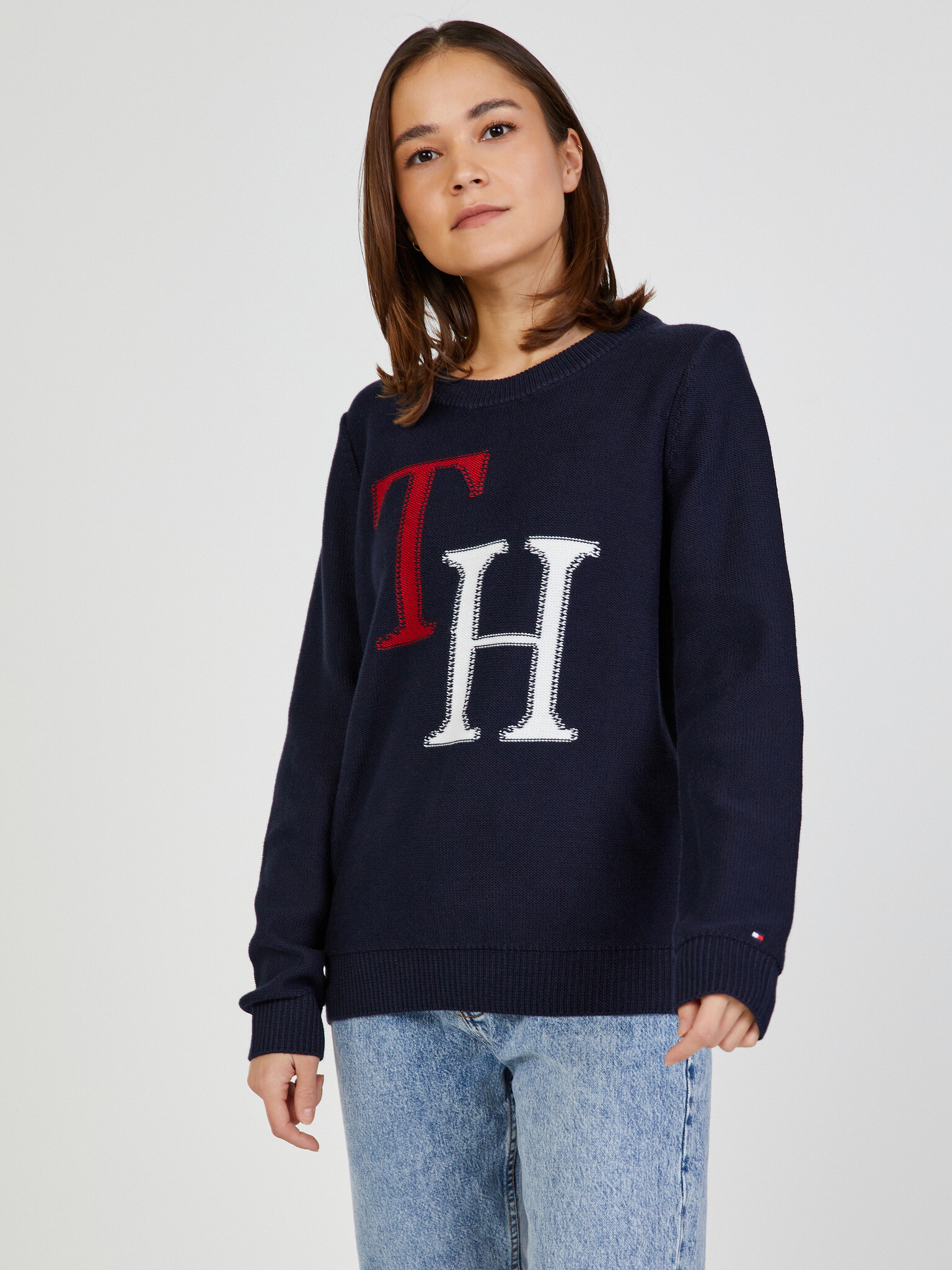 Tommy Hilfiger Pulover Modra - Pepit.si