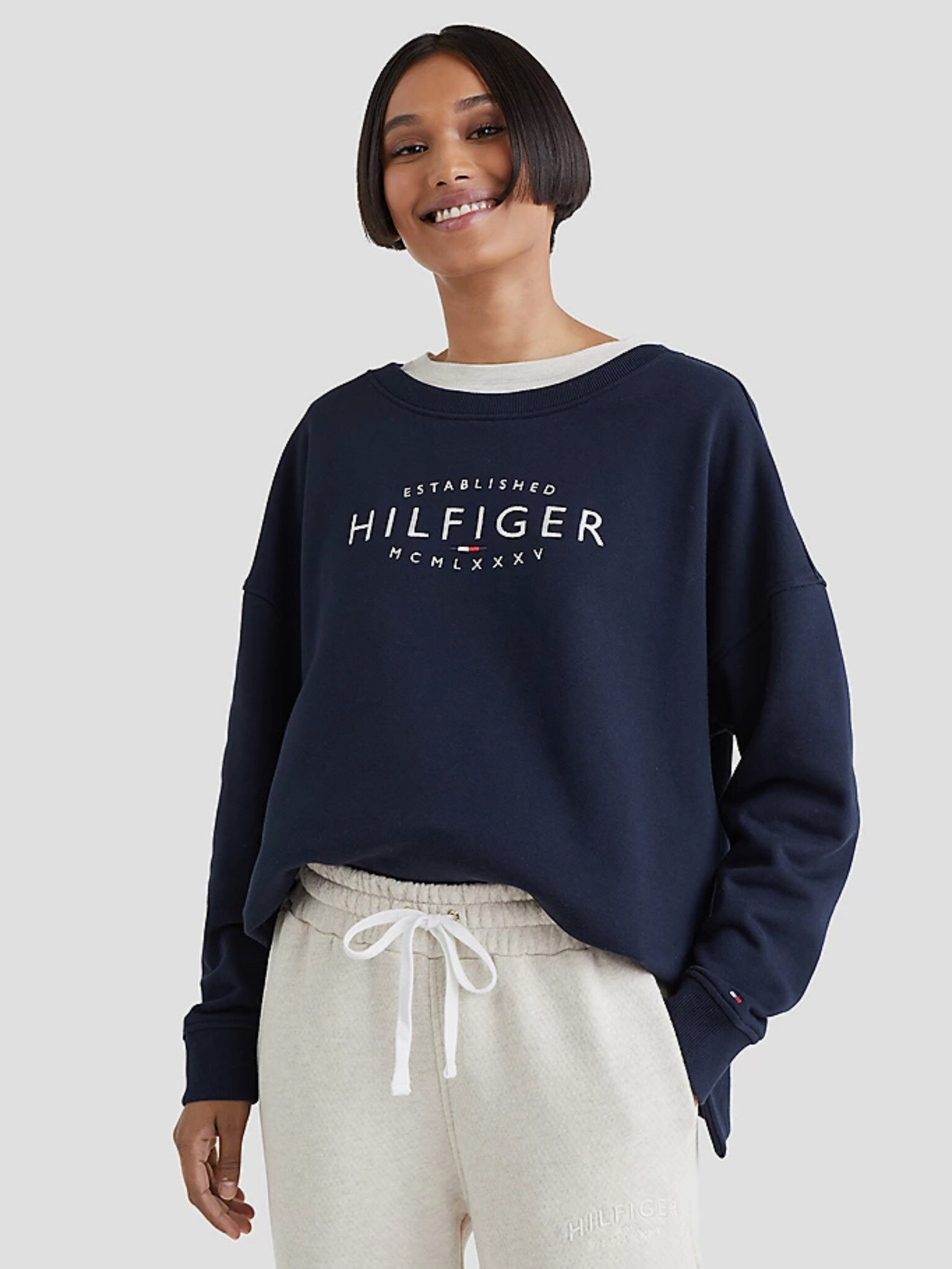 Tommy Hilfiger Pulover Modra - Pepit.si