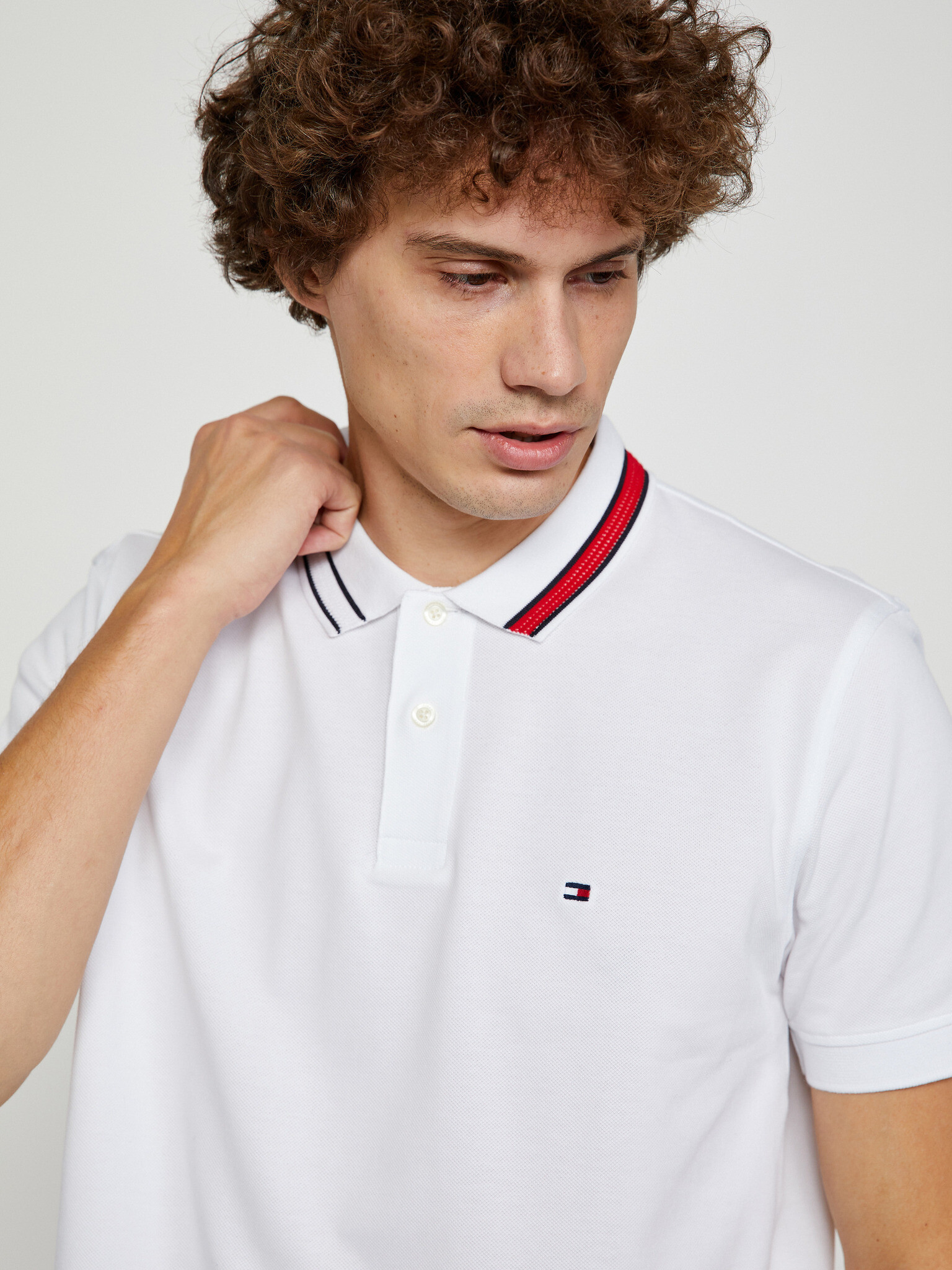 Tommy Hilfiger Sophisticated Tipping Polo majica Bela - Pepit.si