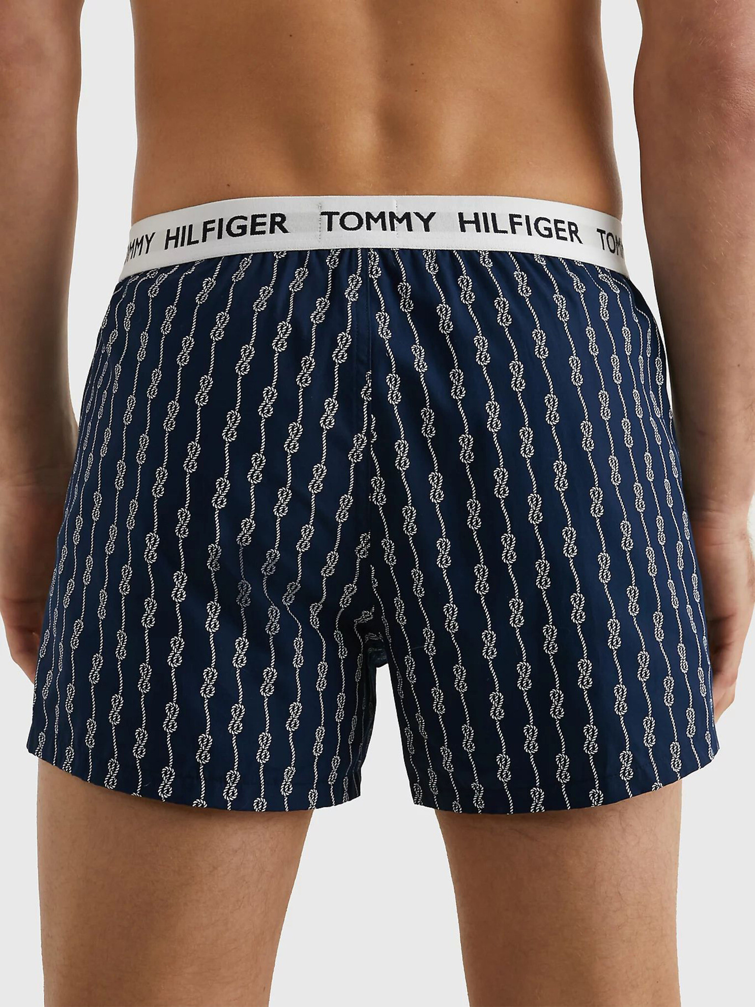 Tommy Hilfiger Tommy 85 Woven Boxer Print Boksarice Modra - Pepit.si