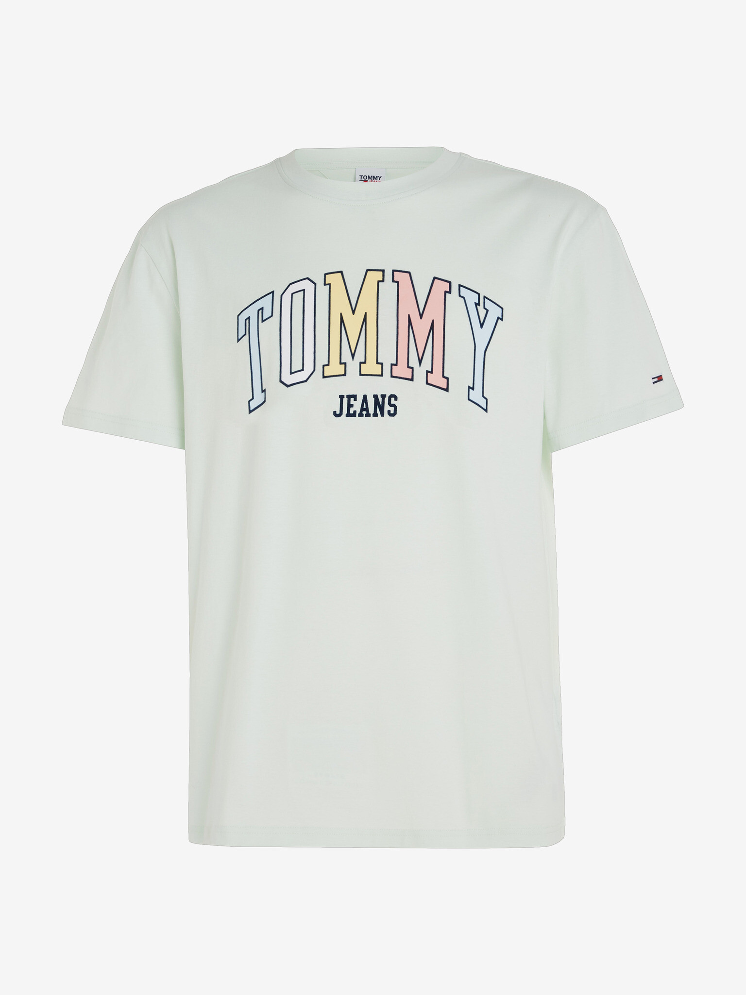 Tommy Jeans College Pop Majica Zelena - Pepit.si