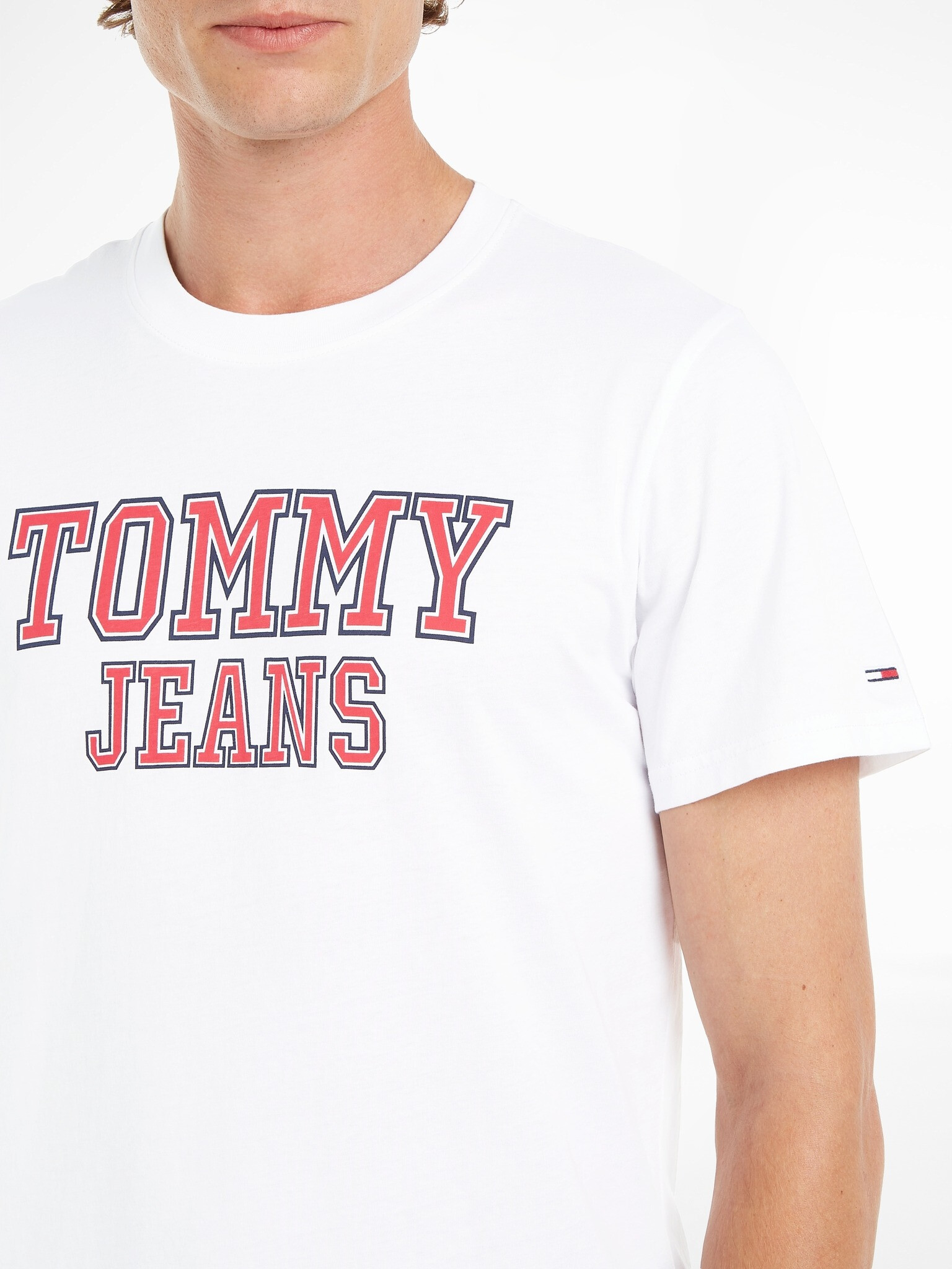 Tommy Jeans Essential Majica Bela - Pepit.si