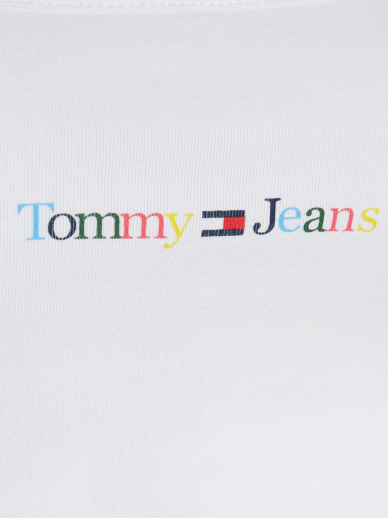 Tommy Jeans Linear Strap Top Majica brez rokavov Bela - Pepit.si