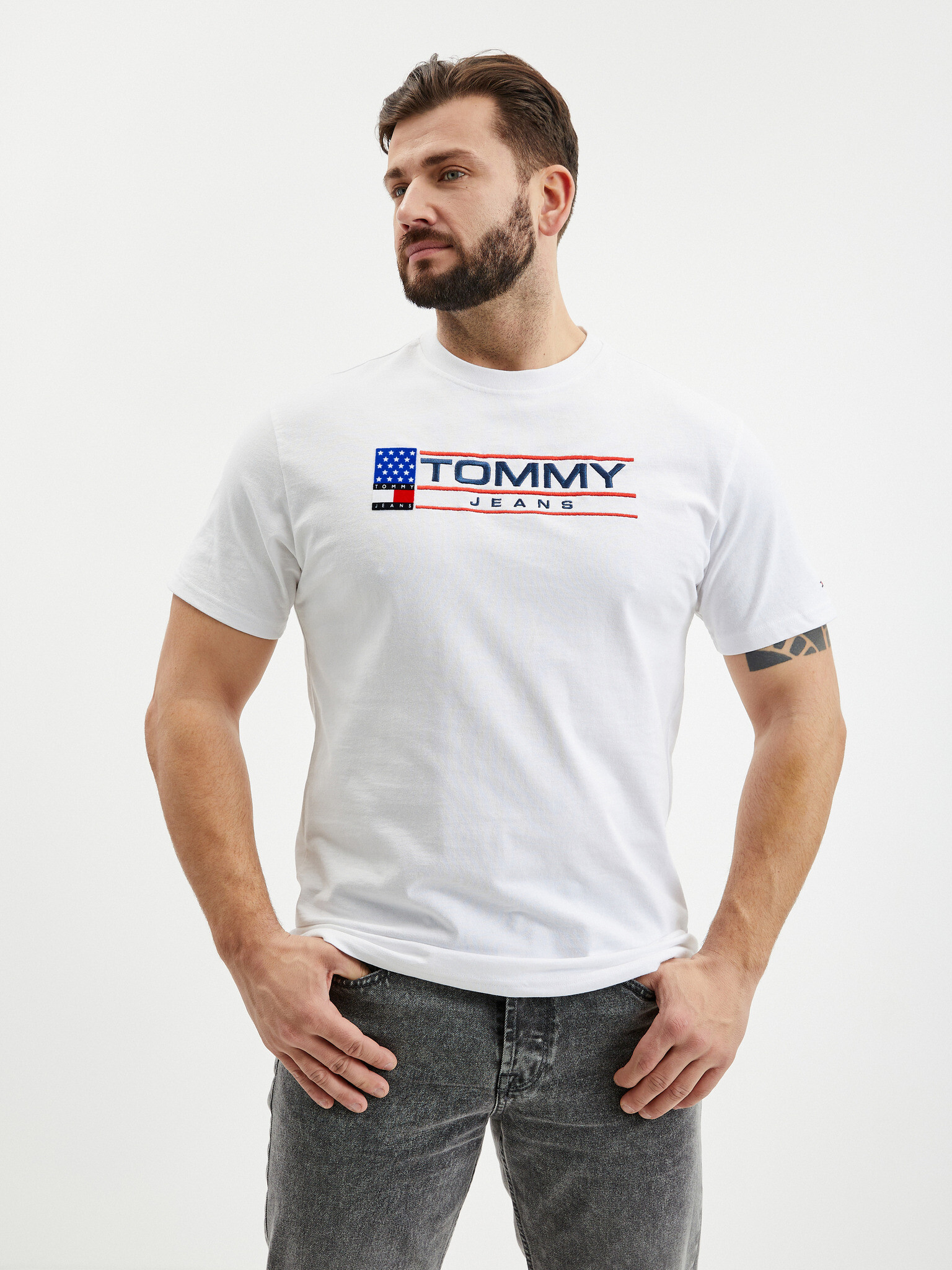 Tommy Jeans Majica Bela - Pepit.si