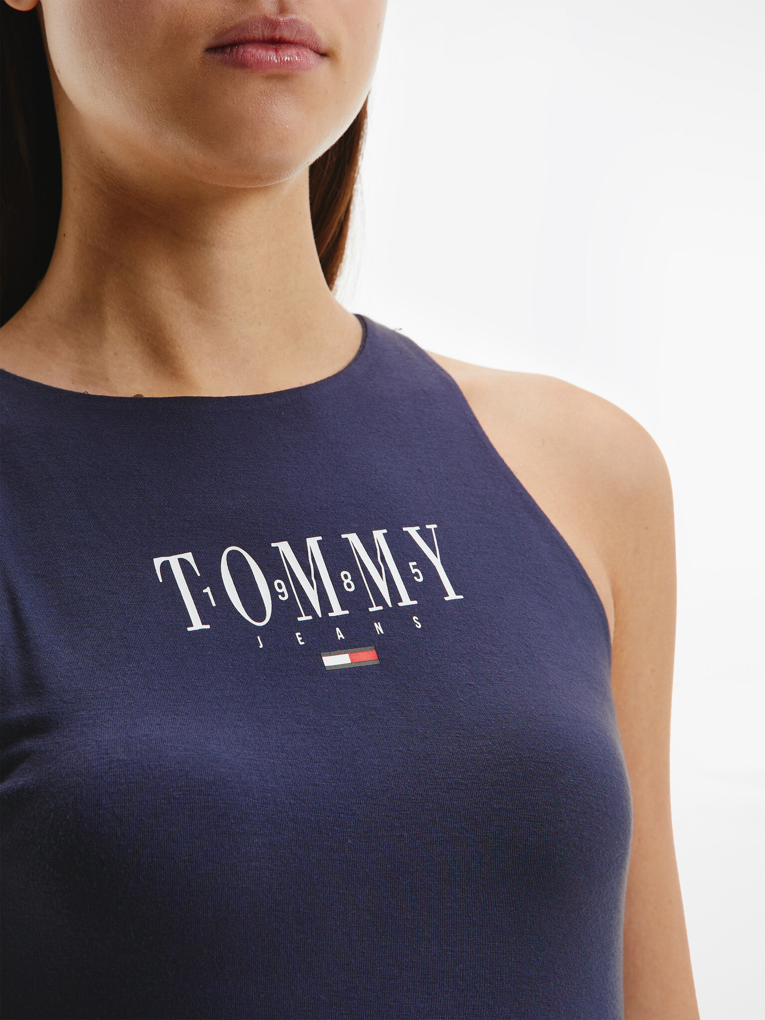 Tommy Jeans Obleka Modra - Pepit.si