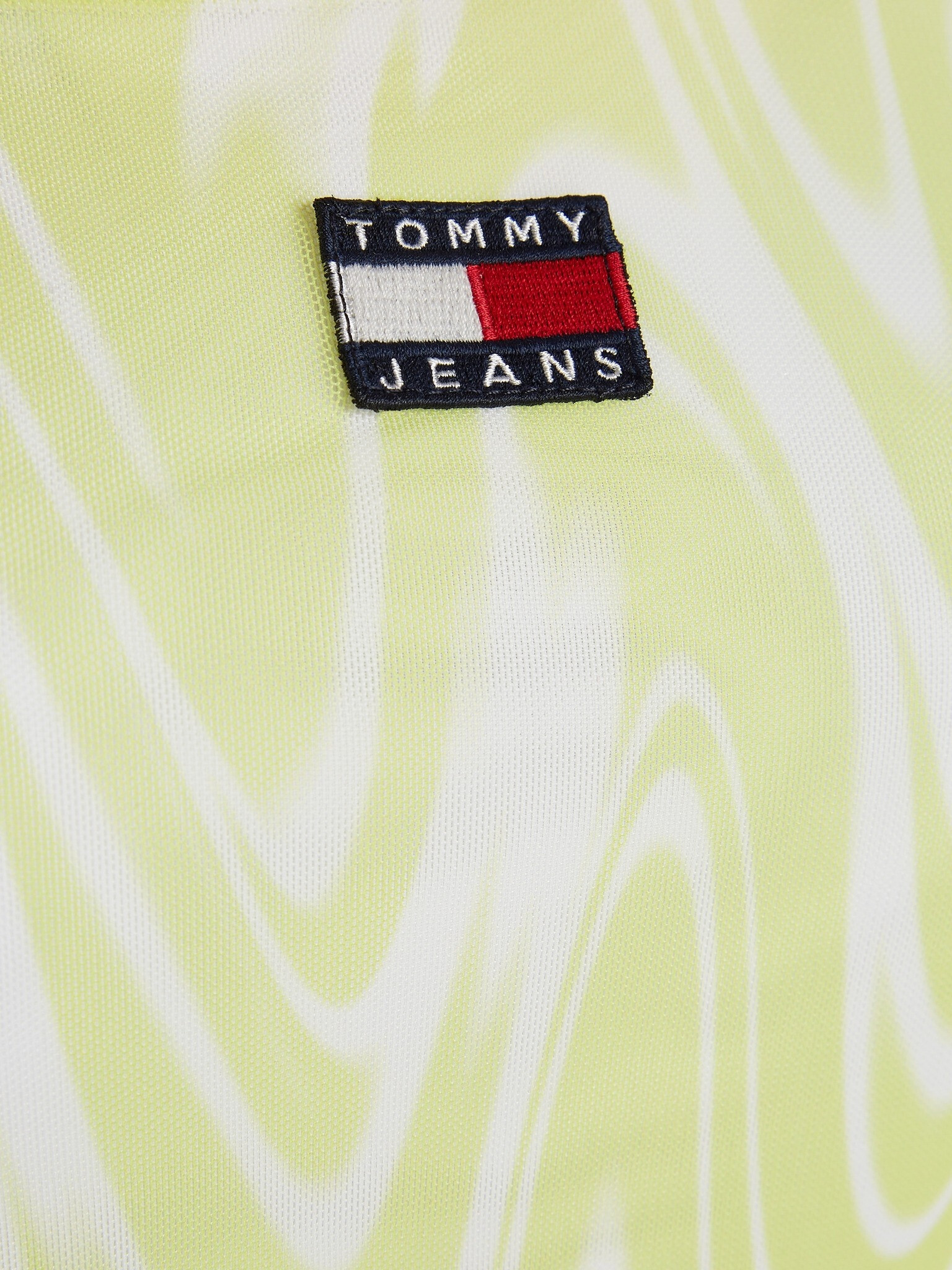 Tommy Jeans Psychedelic Mesh Obleka Rumena - Pepit.si