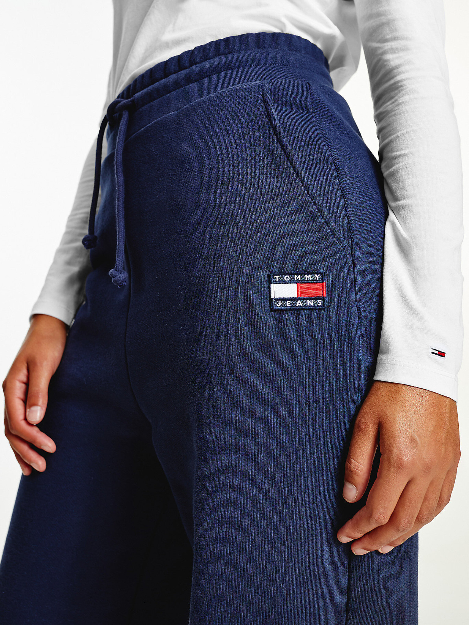 Tommy Jeans Spodnji del trenirke Modra - Pepit.si