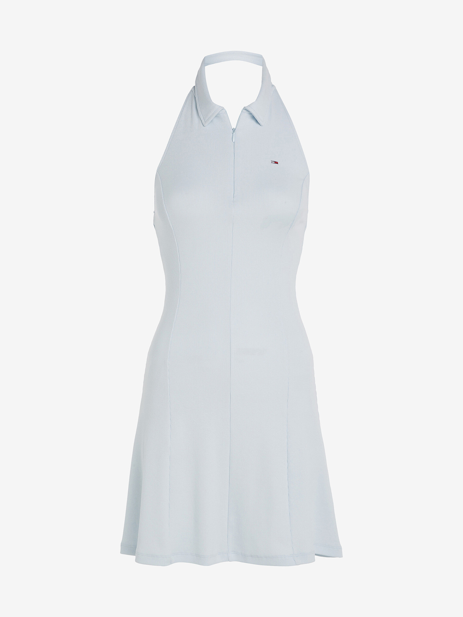 Tommy Jeans Zip Thru Polo Dress Obleka Modra - Pepit.si