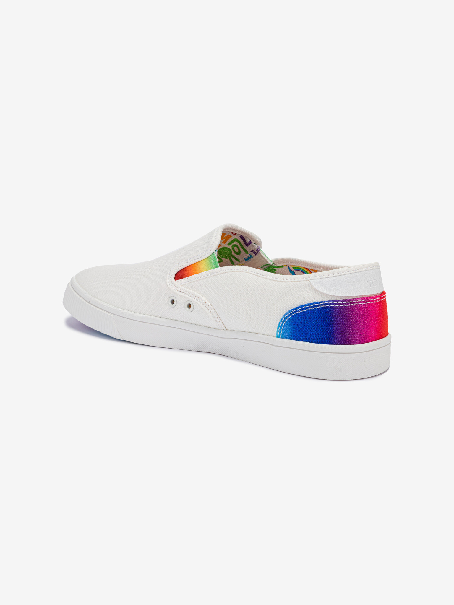 TOMS Unity Canvas Slip On Bela - Pepit.si