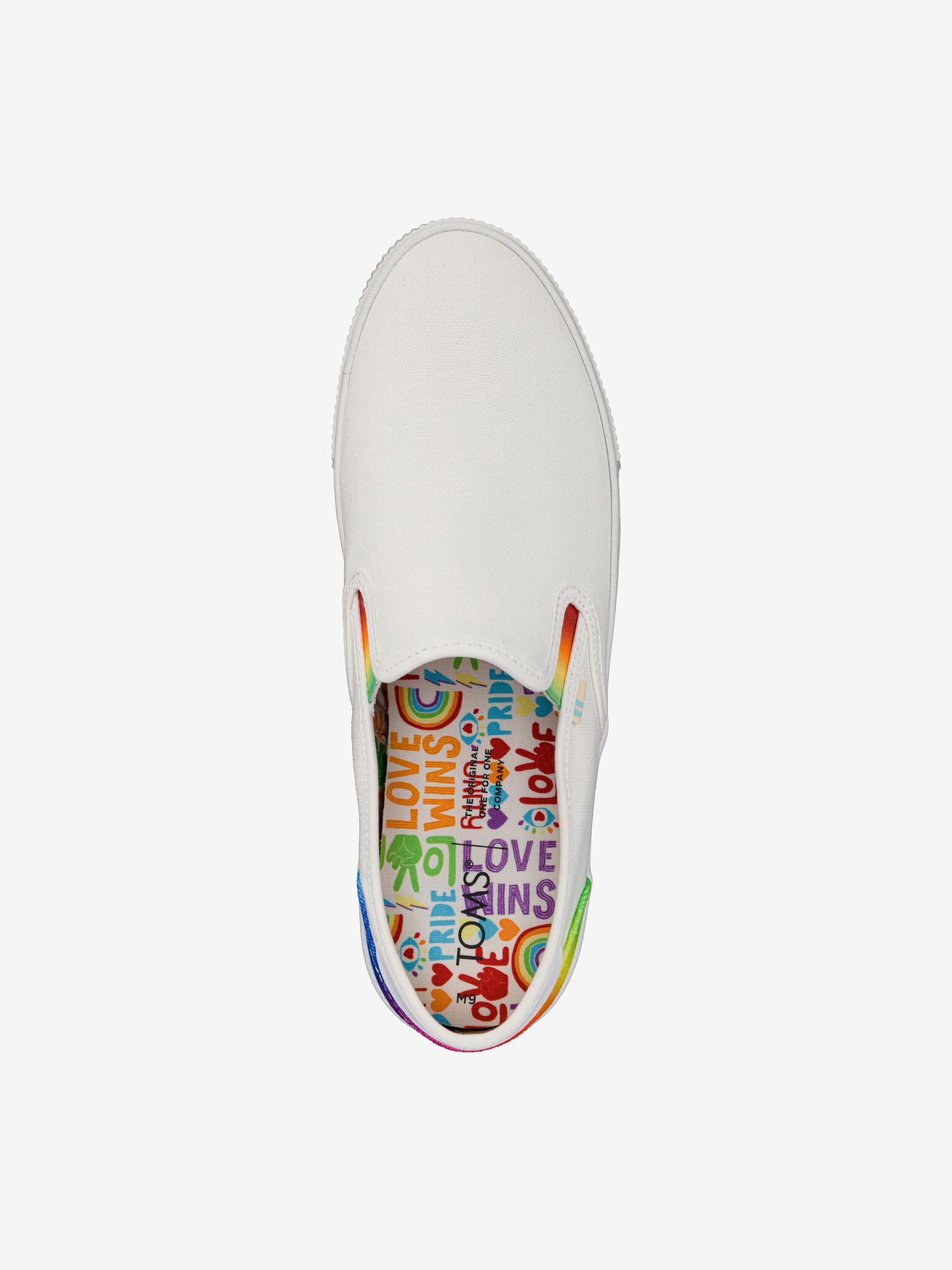 TOMS Unity Canvas Slip On Bela - Pepit.si