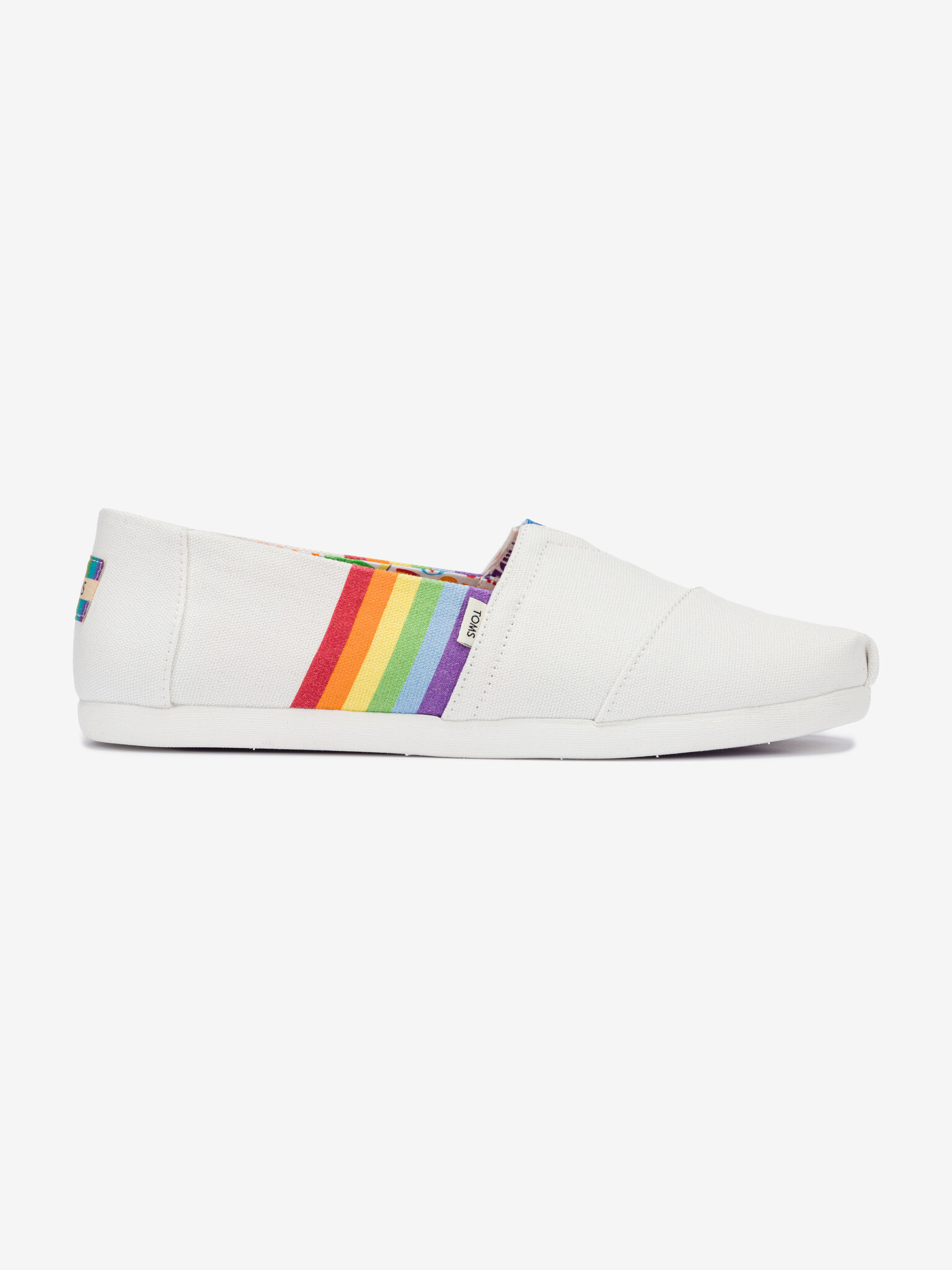 TOMS Unity Rainbow Slip On Bela - Pepit.si