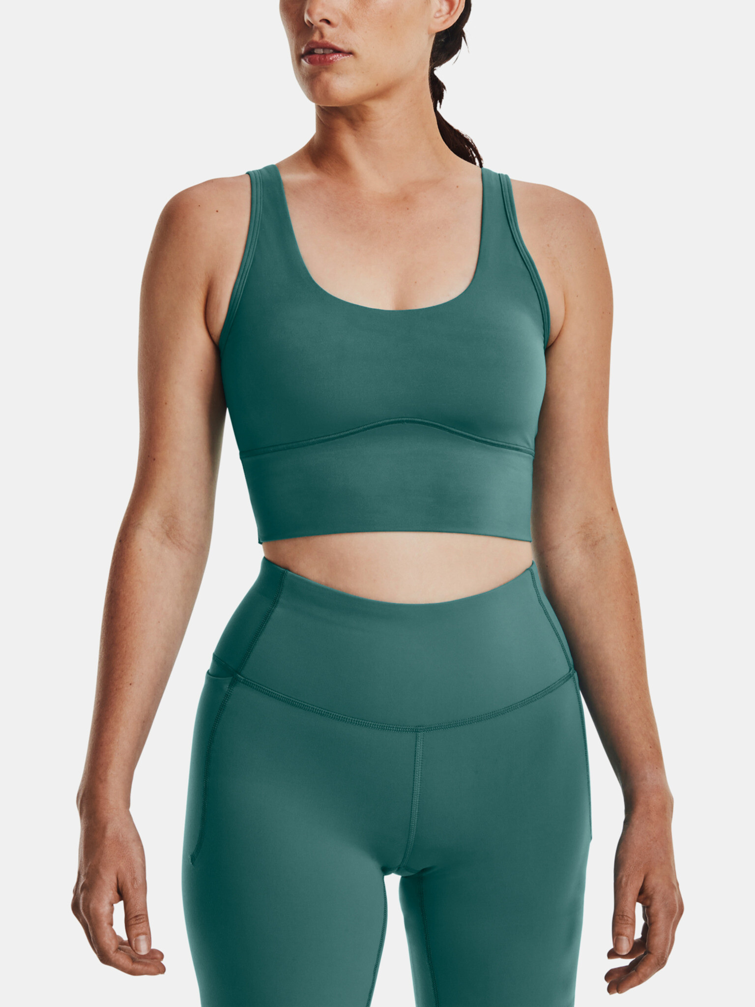 Under Armour Meridian Fitted Crop Majica brez rokavov Zelena - Pepit.si