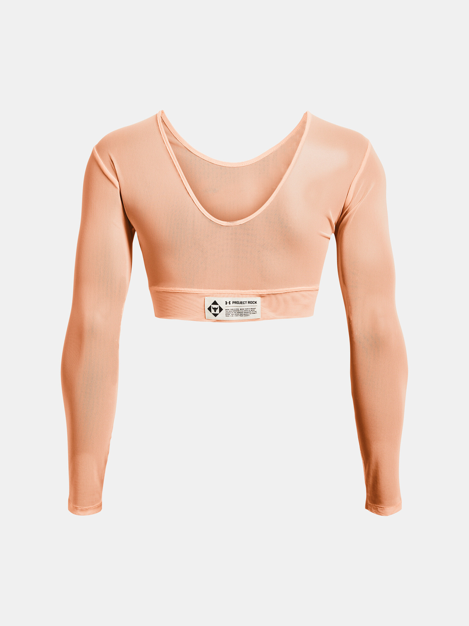 Under Armour Project Rock Sheer Mesh LS Top Oranžna - Pepit.si