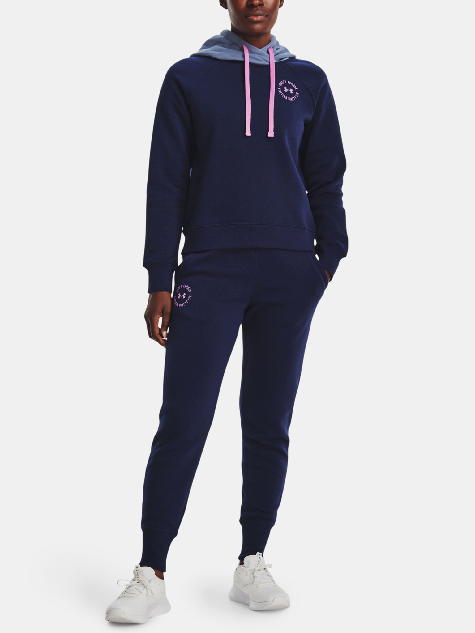 Under Armour Rival Fleece Crest Spodnji del trenirke Modra - Pepit.si