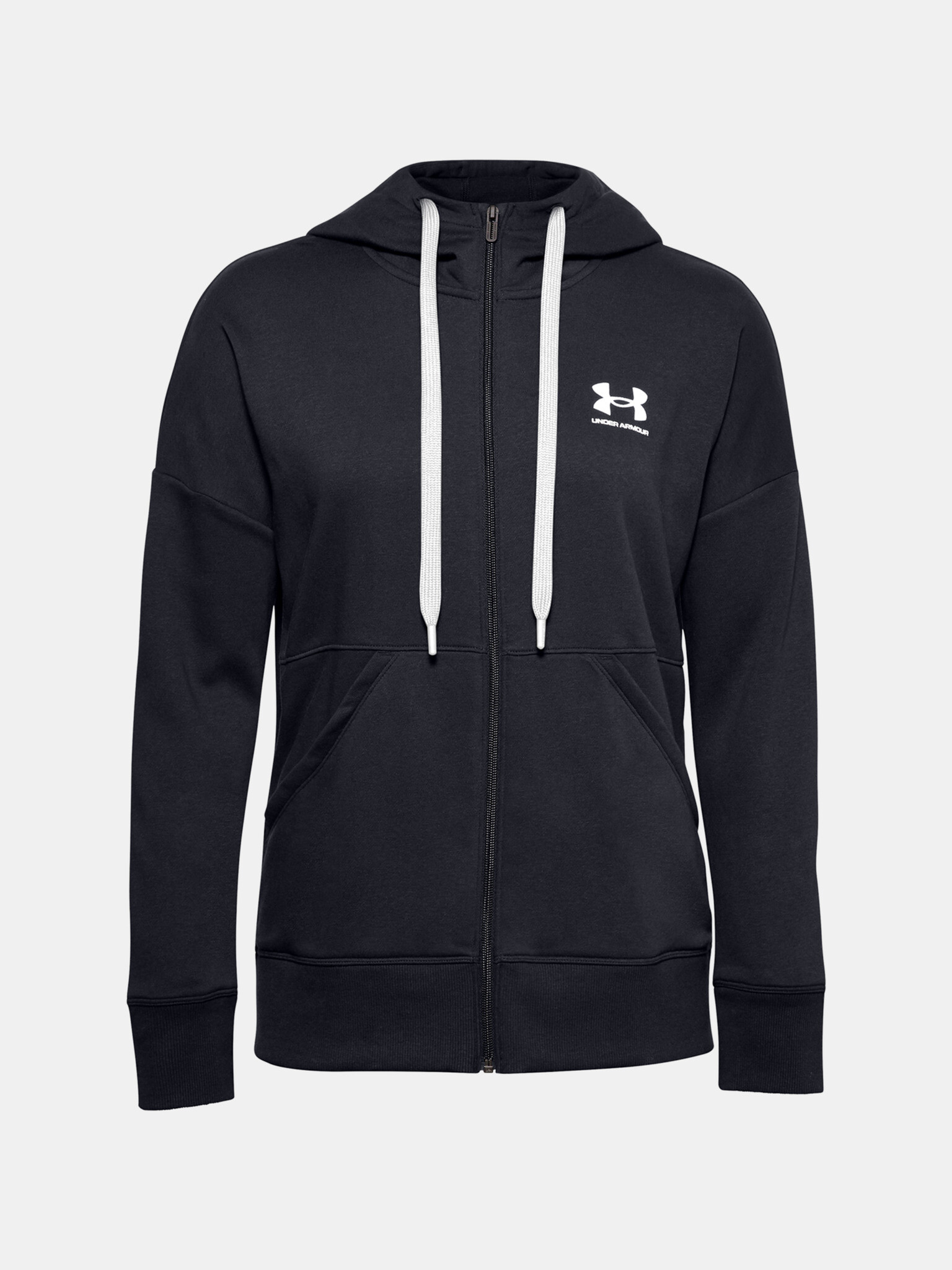 Under Armour Rival Fleece FZ Hoodie Pulover Črna - Pepit.si