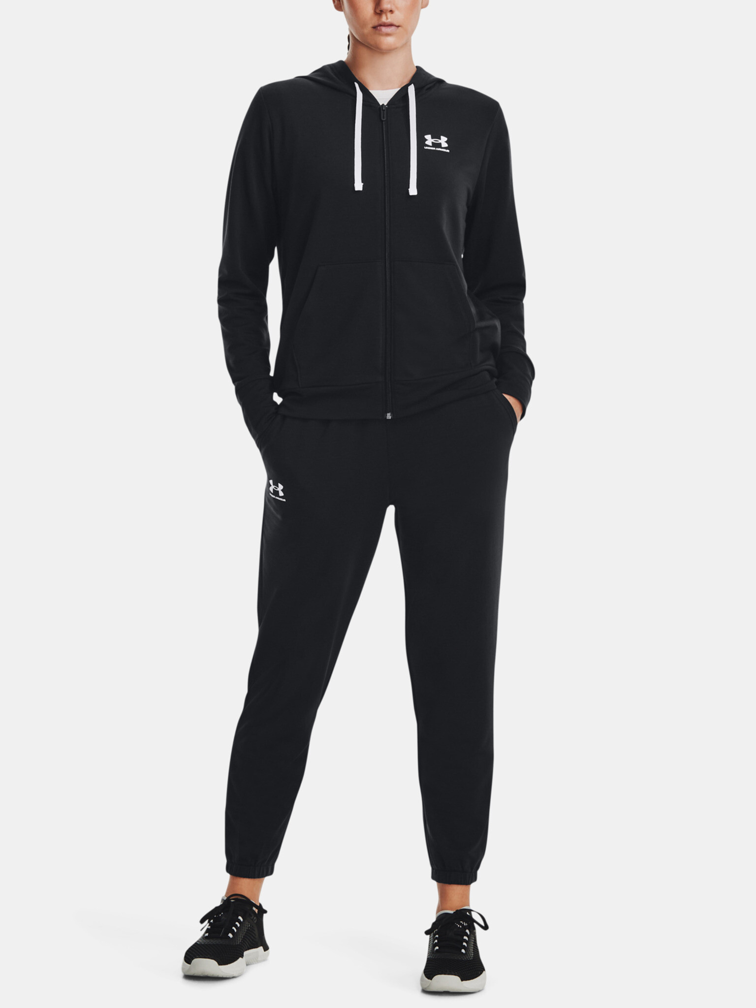 Under Armour Rival Terry FZ Hoodie Pulover Črna - Pepit.si