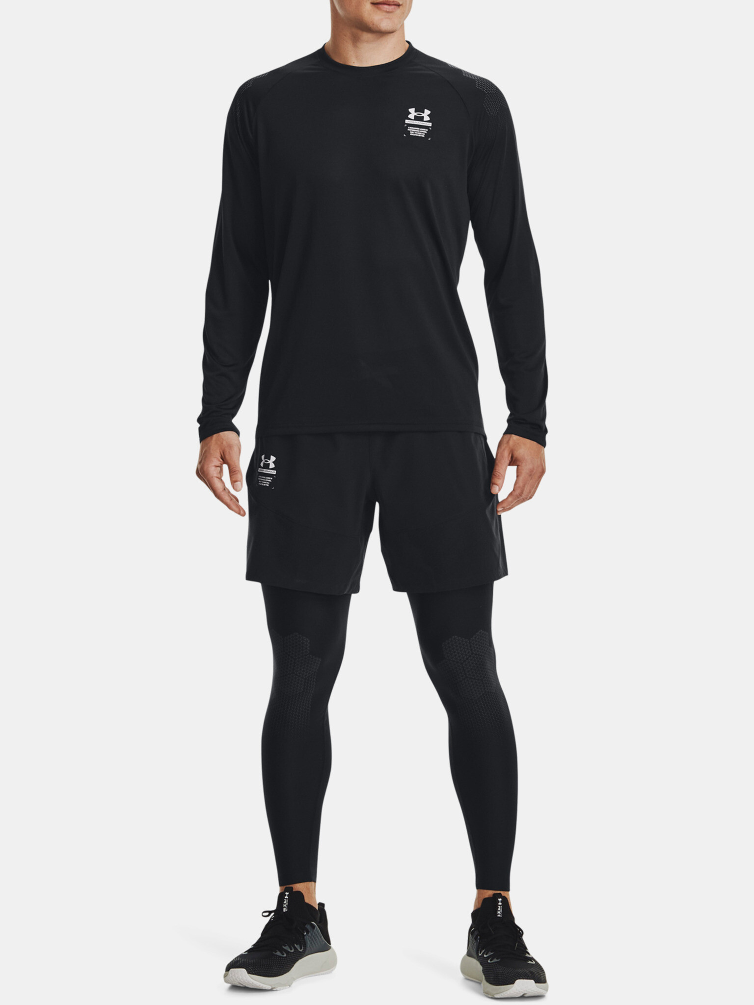 Under Armour UA Armourprint LS Majica Črna - Pepit.si