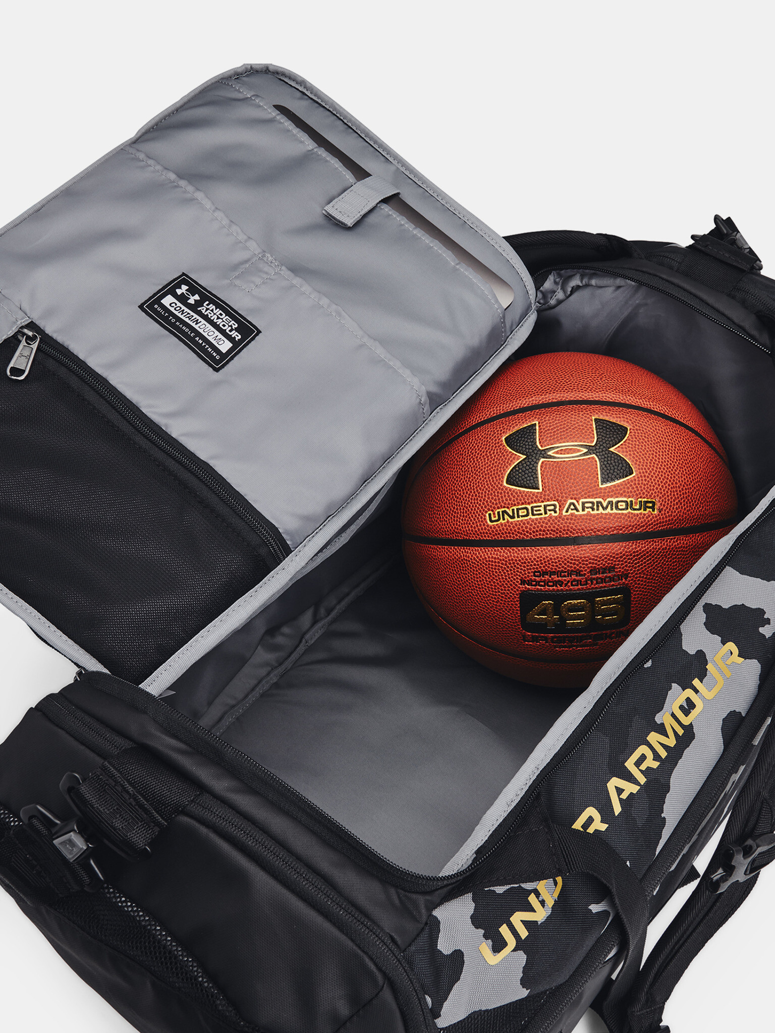 Under Armour UA Contain Duo MD Duffle-BLK Torba Črna - Pepit.si