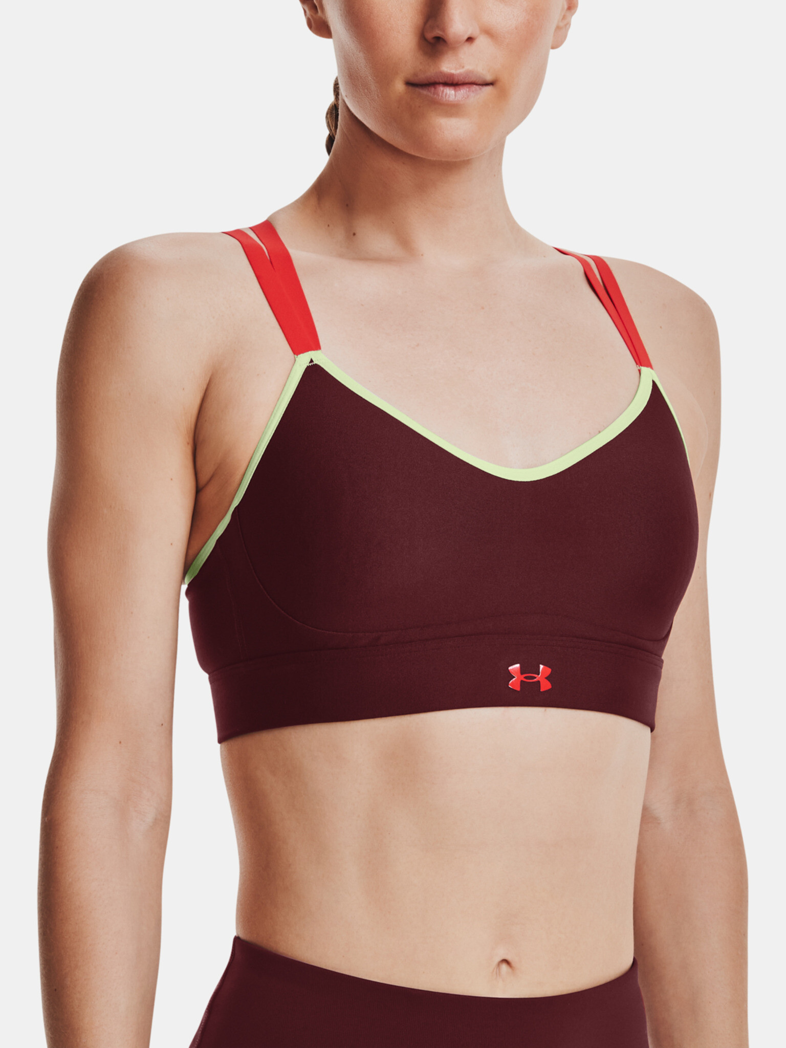 Under Armour UA Infinity Low Strappy Športni Modrček Rdeča - Pepit.si