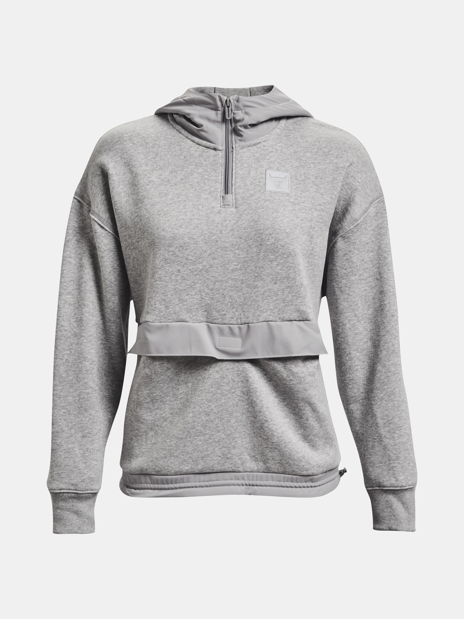 Under Armour UA Project Rock Fleece 1/4 Zip Pulover Siva - Pepit.si