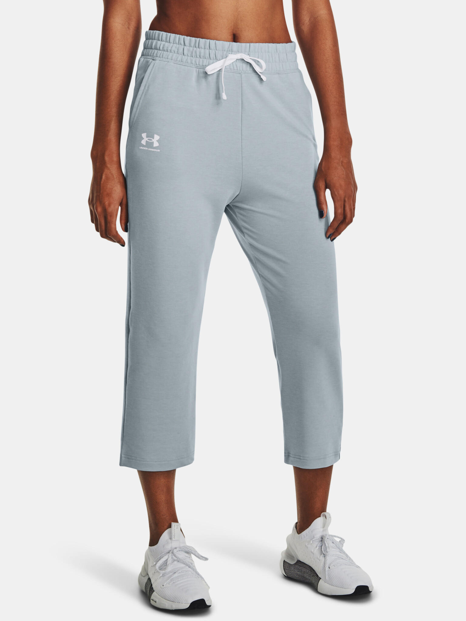 Under Armour UA Rival Terry Flare Crop Spodnji del trenirke Modra - Pepit.si