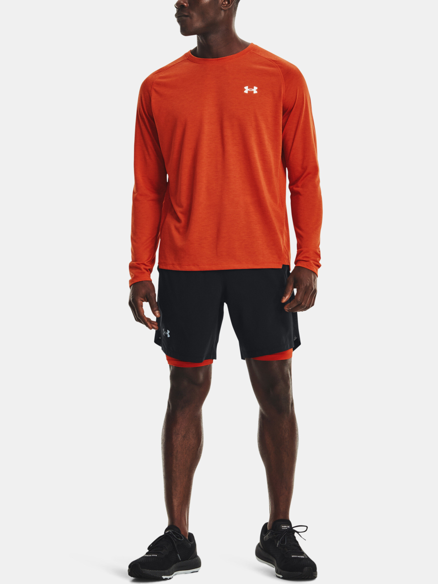 Under Armour UA STREAKER LONGSLEEVE Majica Oranžna - Pepit.si