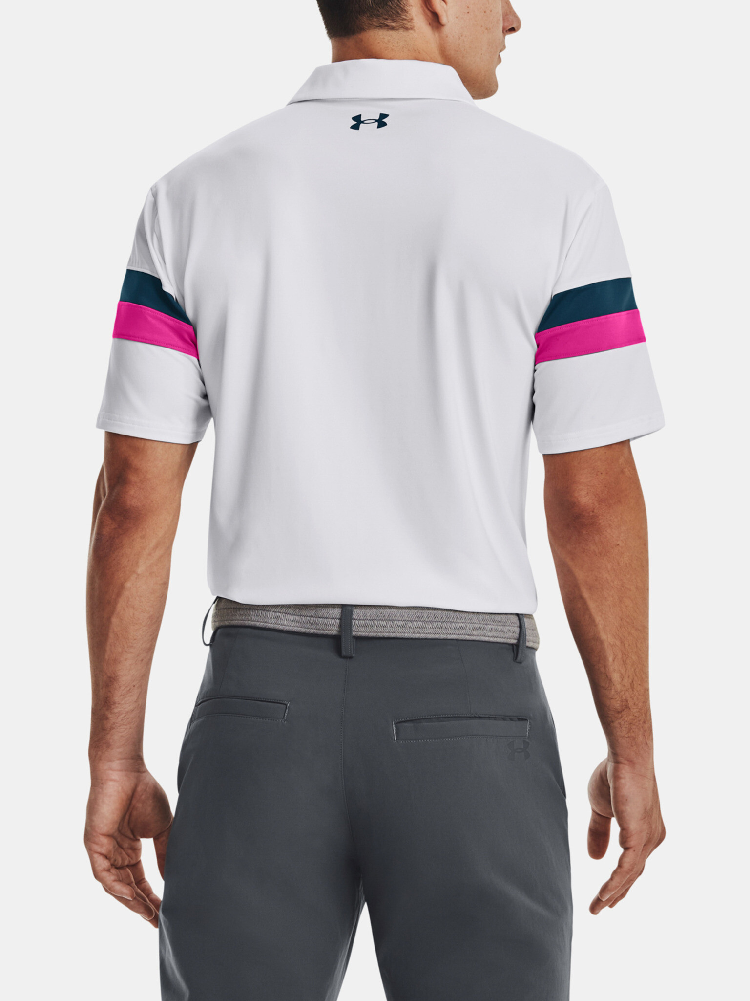 Under Armour UA T2G Color Block Polo majica Bela - Pepit.si