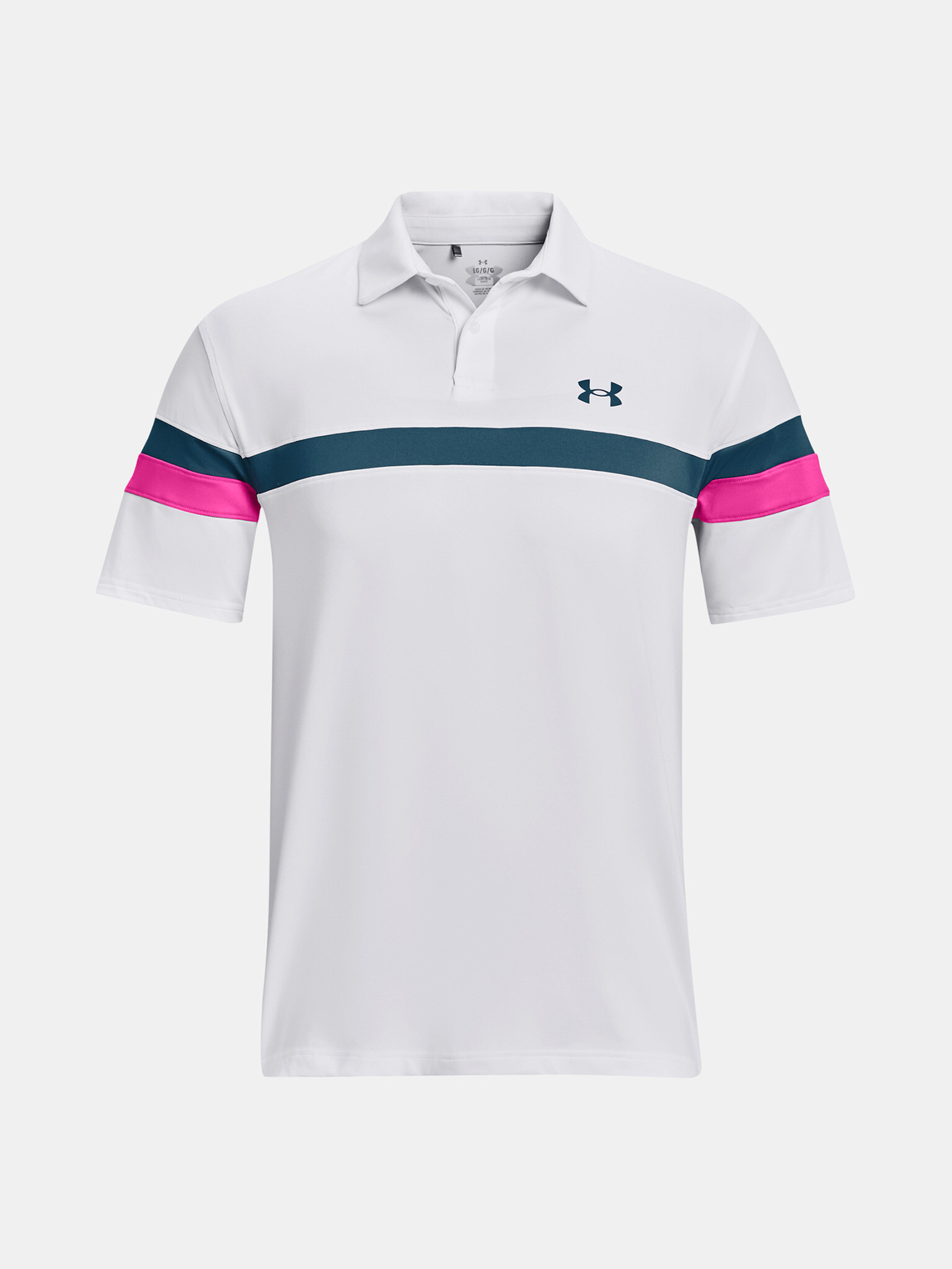 Under Armour UA T2G Color Block Polo majica Bela - Pepit.si