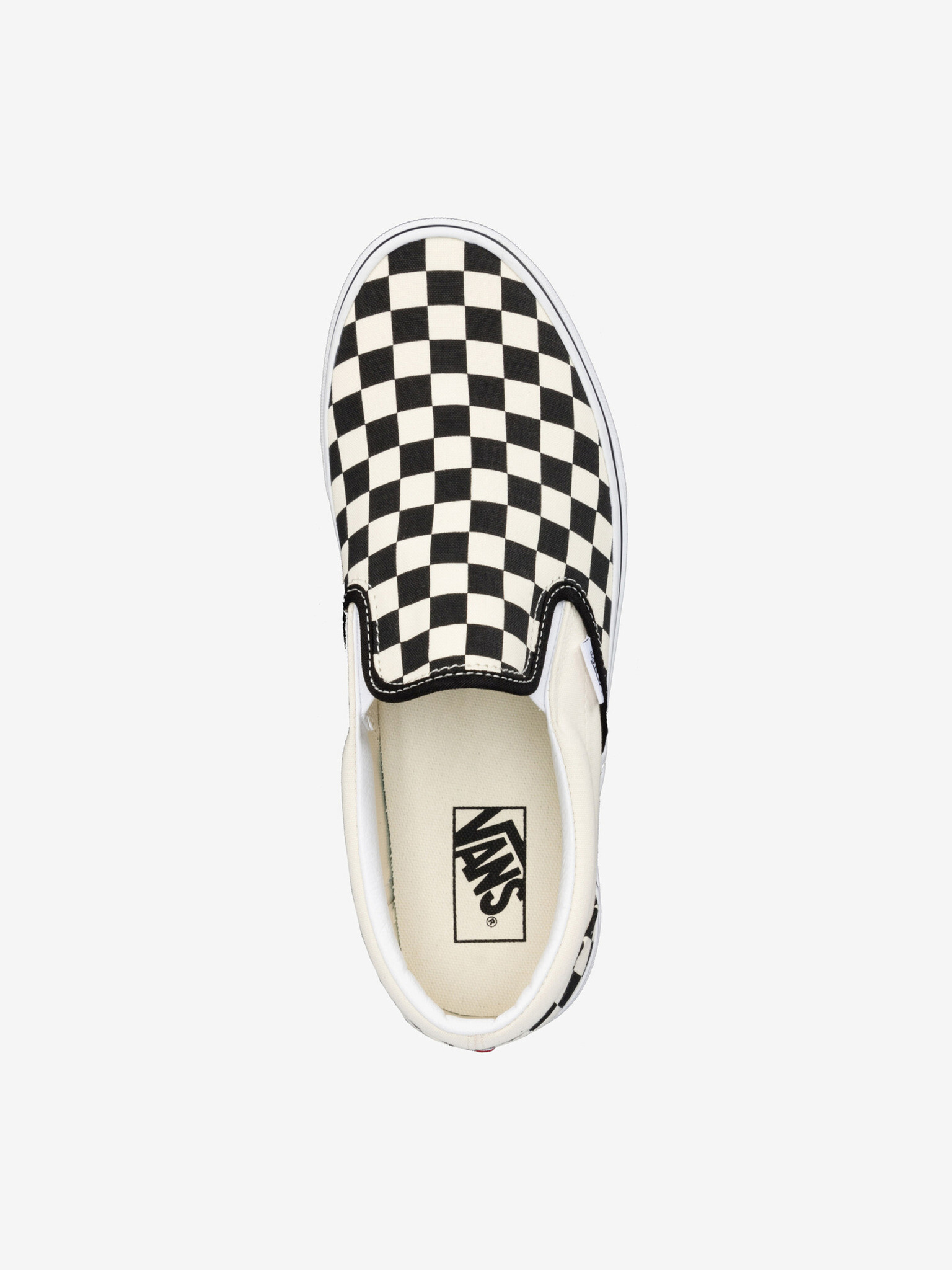 Vans Checkerboard Classic Slip On Bela - Pepit.si