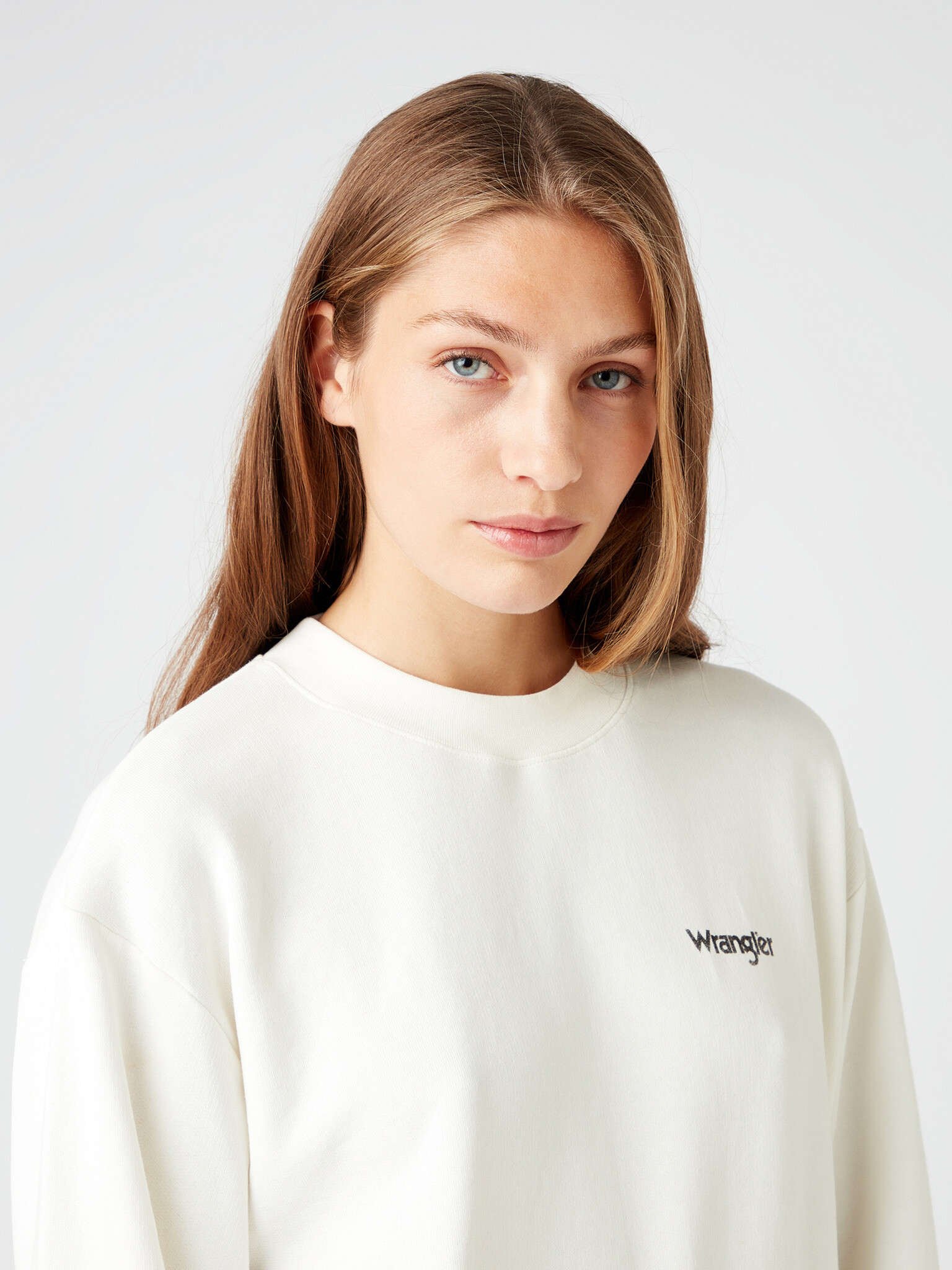 Wrangler Retro Sweat Pulover Bela - Pepit.si