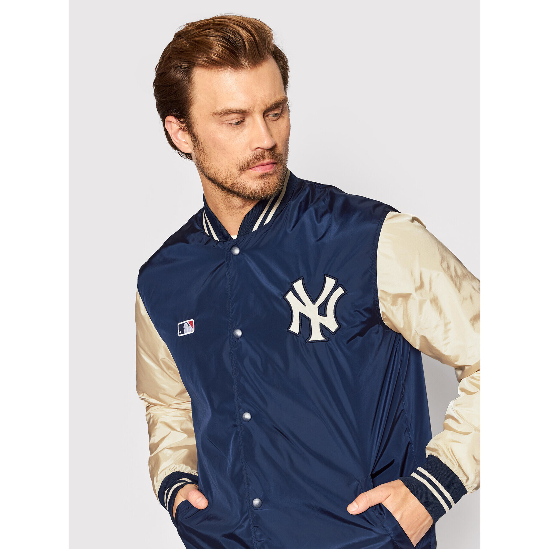 47 Brand Bomber jakna New York Yankees BB017PEMDTJ554372FN Mornarsko modra Regular Fit - Pepit.si