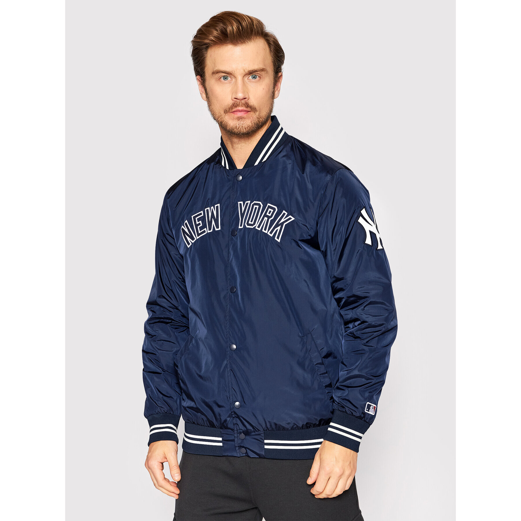 47 Brand Bomber jakna New York Yankees BB017PEMWTJ551979FN Mornarsko modra Regular Fit - Pepit.si