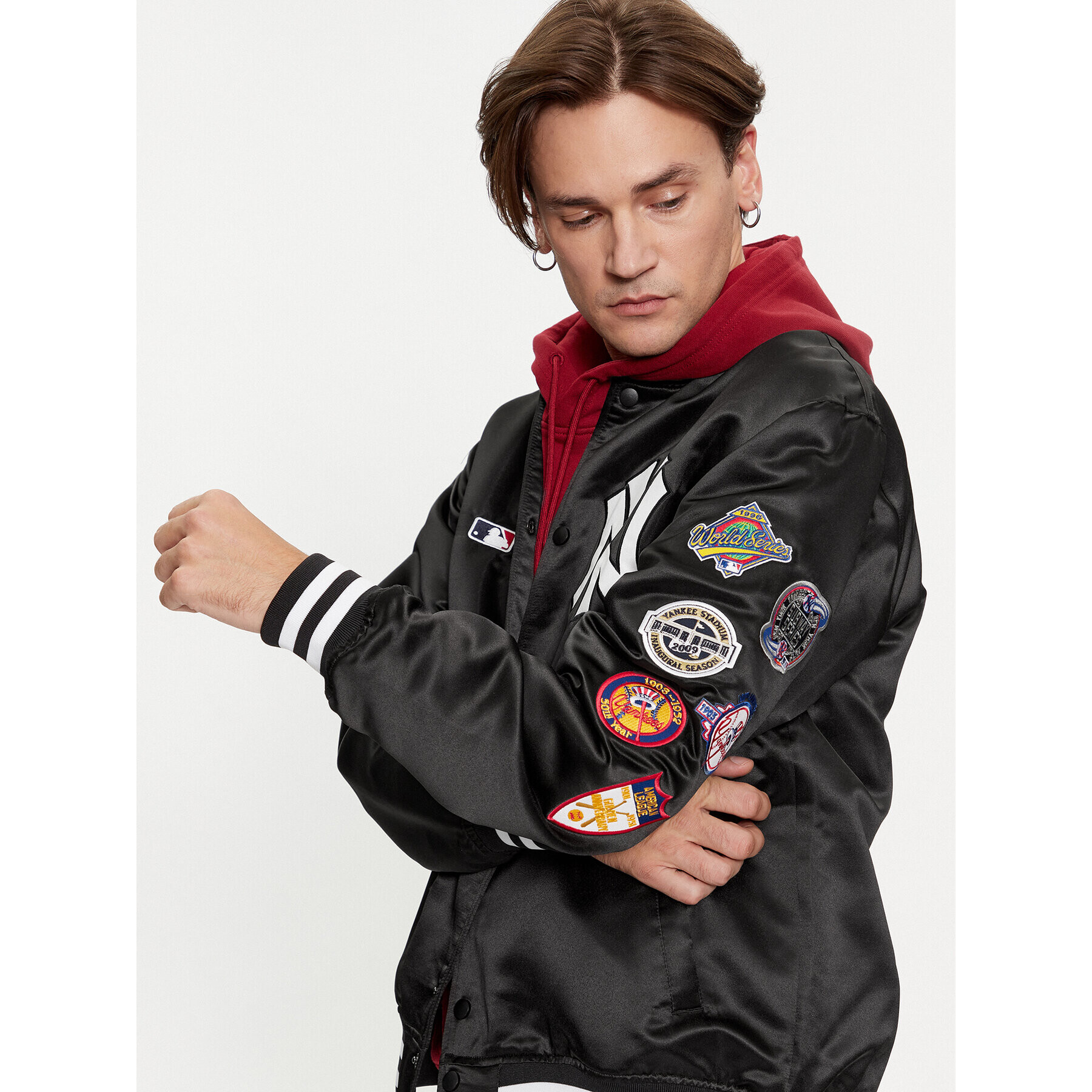 47 Brand Bomber jakna New York Yankees Dalston DB017PMRWCQ590476JK Črna Oversize - Pepit.si