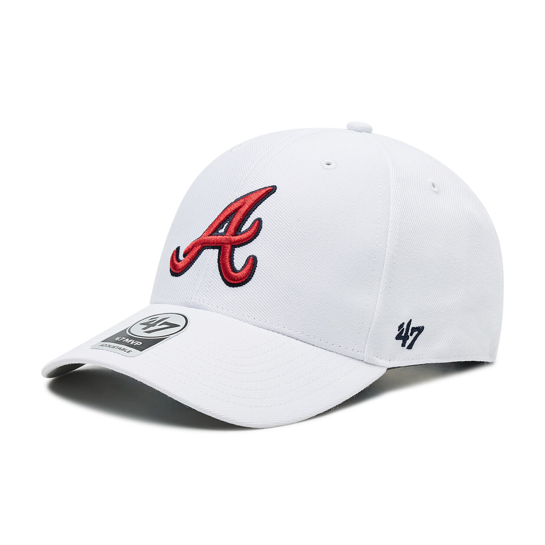 47 Brand Kapa s šiltom MLB Atlanta Braves B-MVP01WBV-WH Bela - Pepit.si